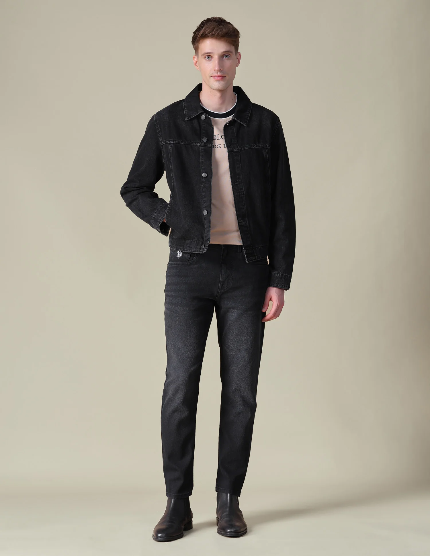 Comfort Cropped Fit Black Jeans - Image 3