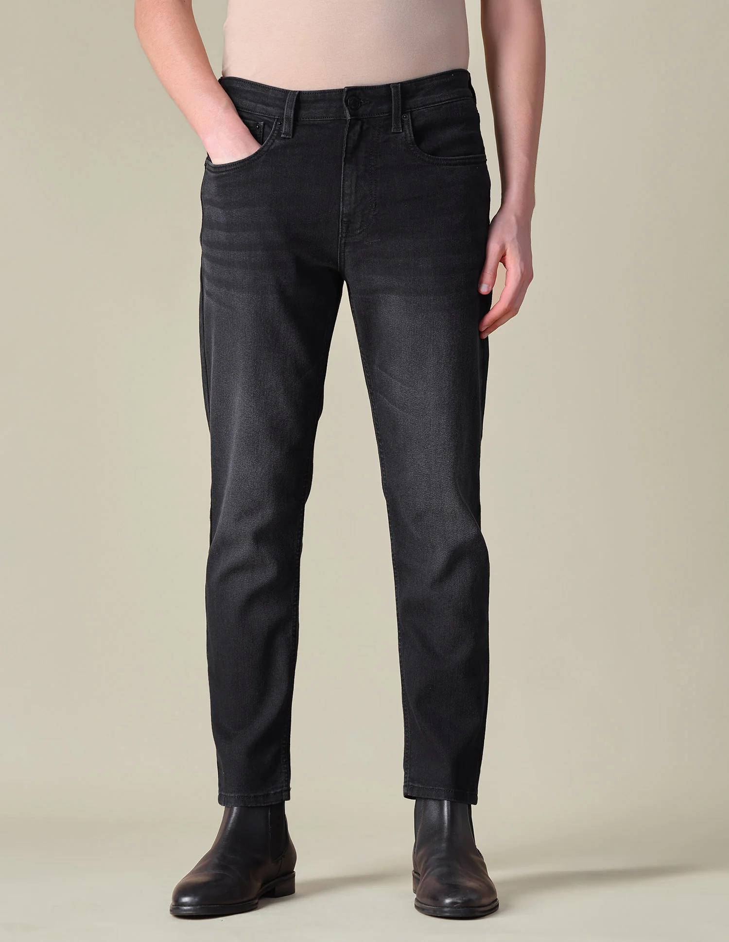 Comfort Cropped Fit Black Jeans - Image 6