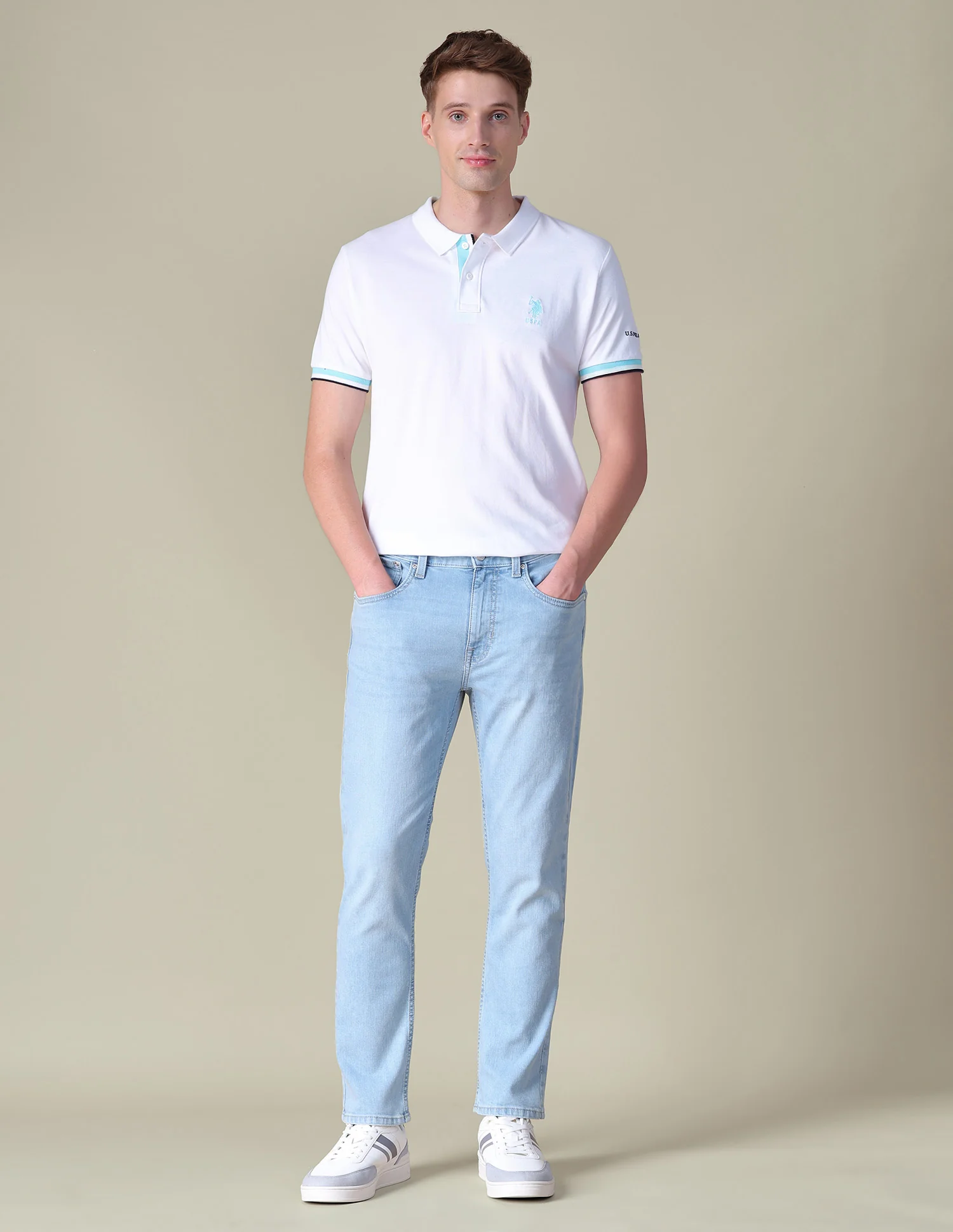Comfort Cropped Fit Blue Jeans - Image 3