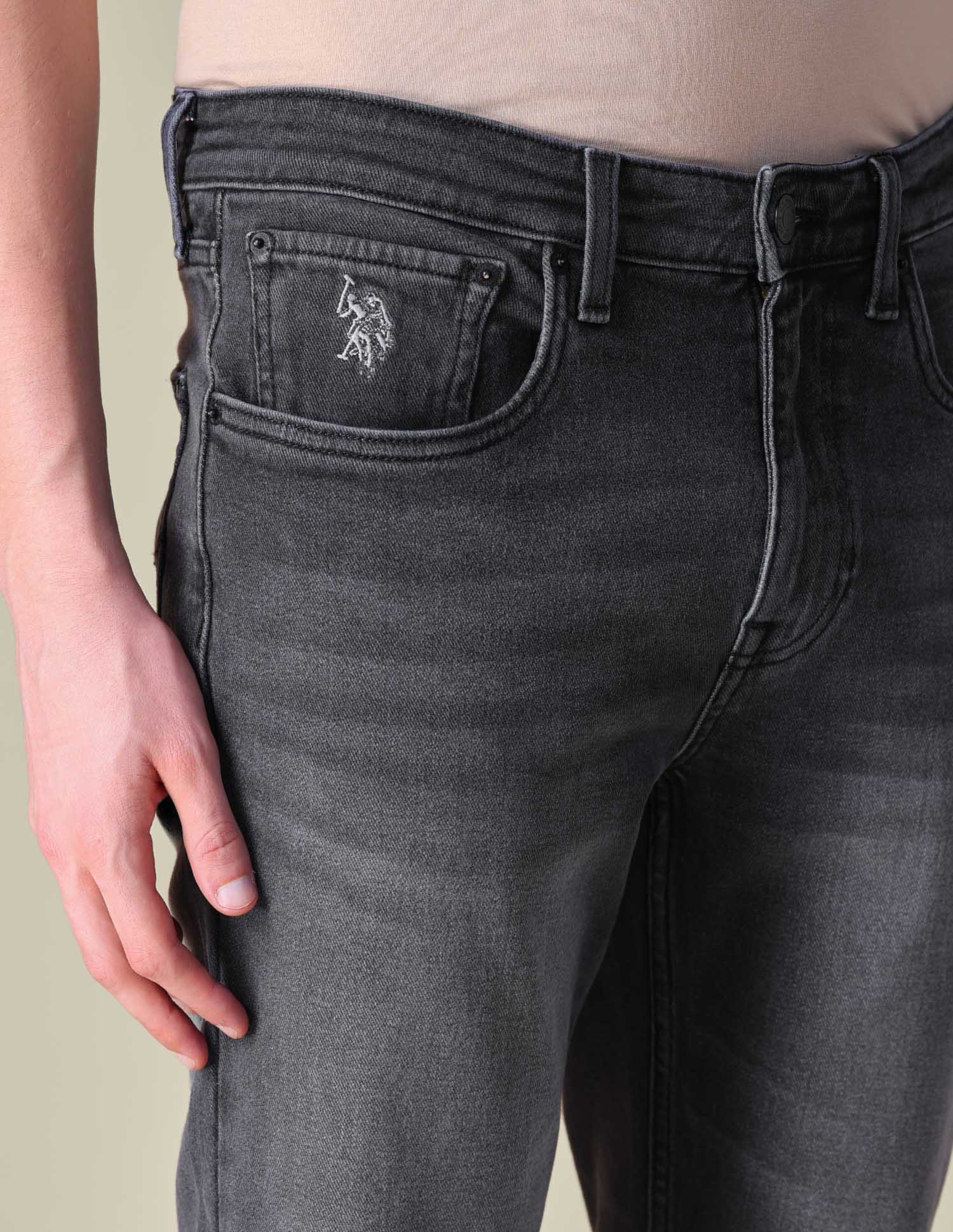 Comfort Cropped Fit Grey Jeans - Image 8