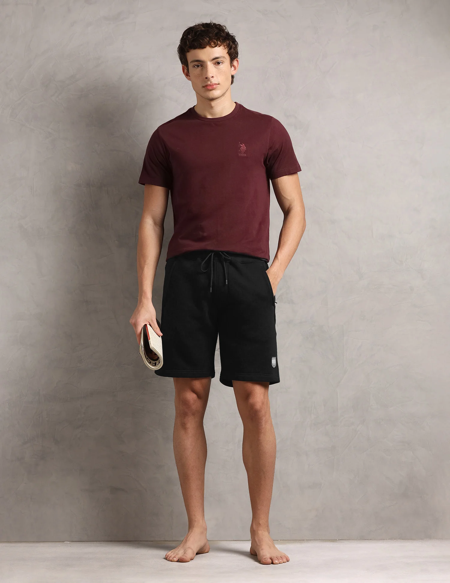 Comfort Fit Cotton Rich OES09-PL Lounge Shorts - Pack Of 1 - Image 3