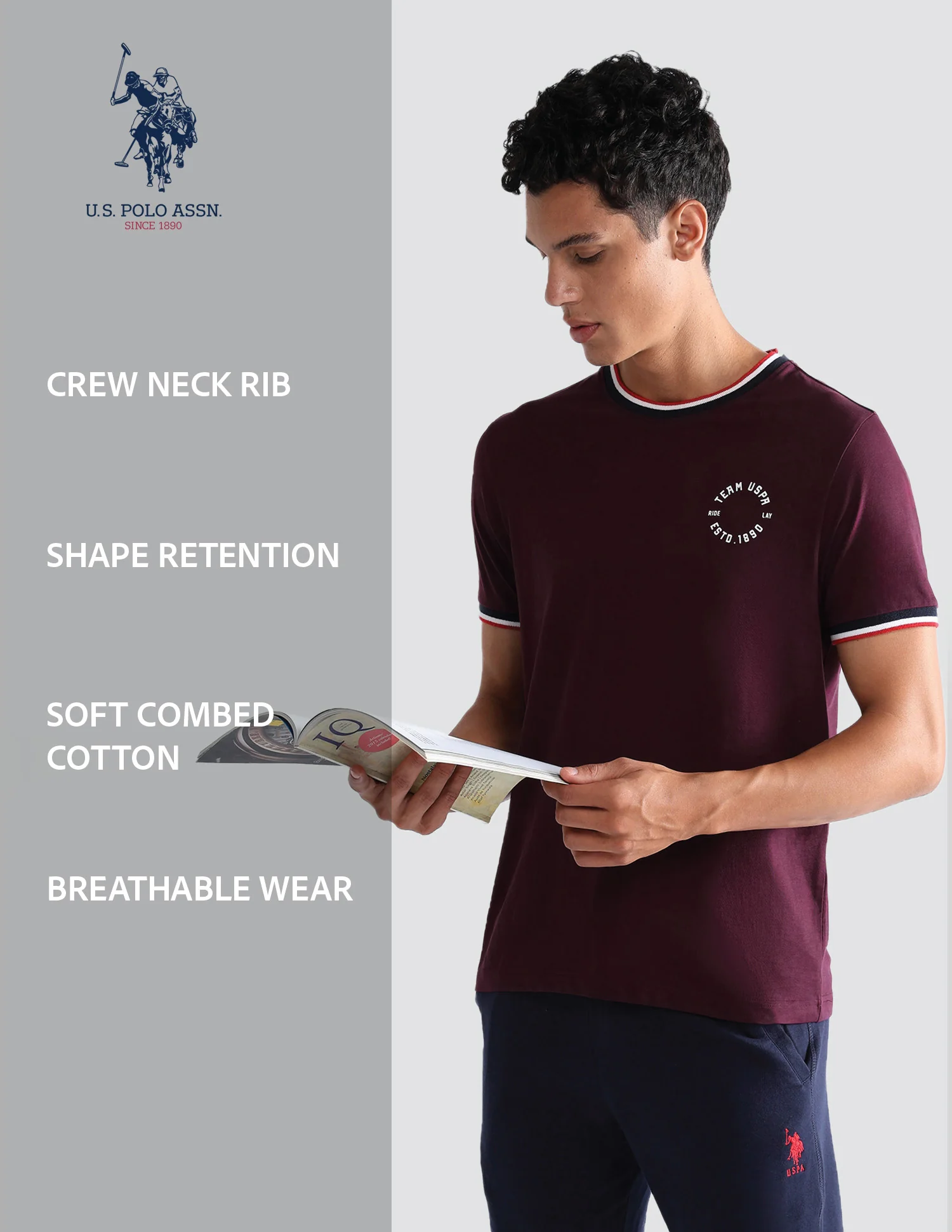 Comfort Fit Pure Cotton OEE01 Lounge T-Shirt - Pack Of 2 - Image 11