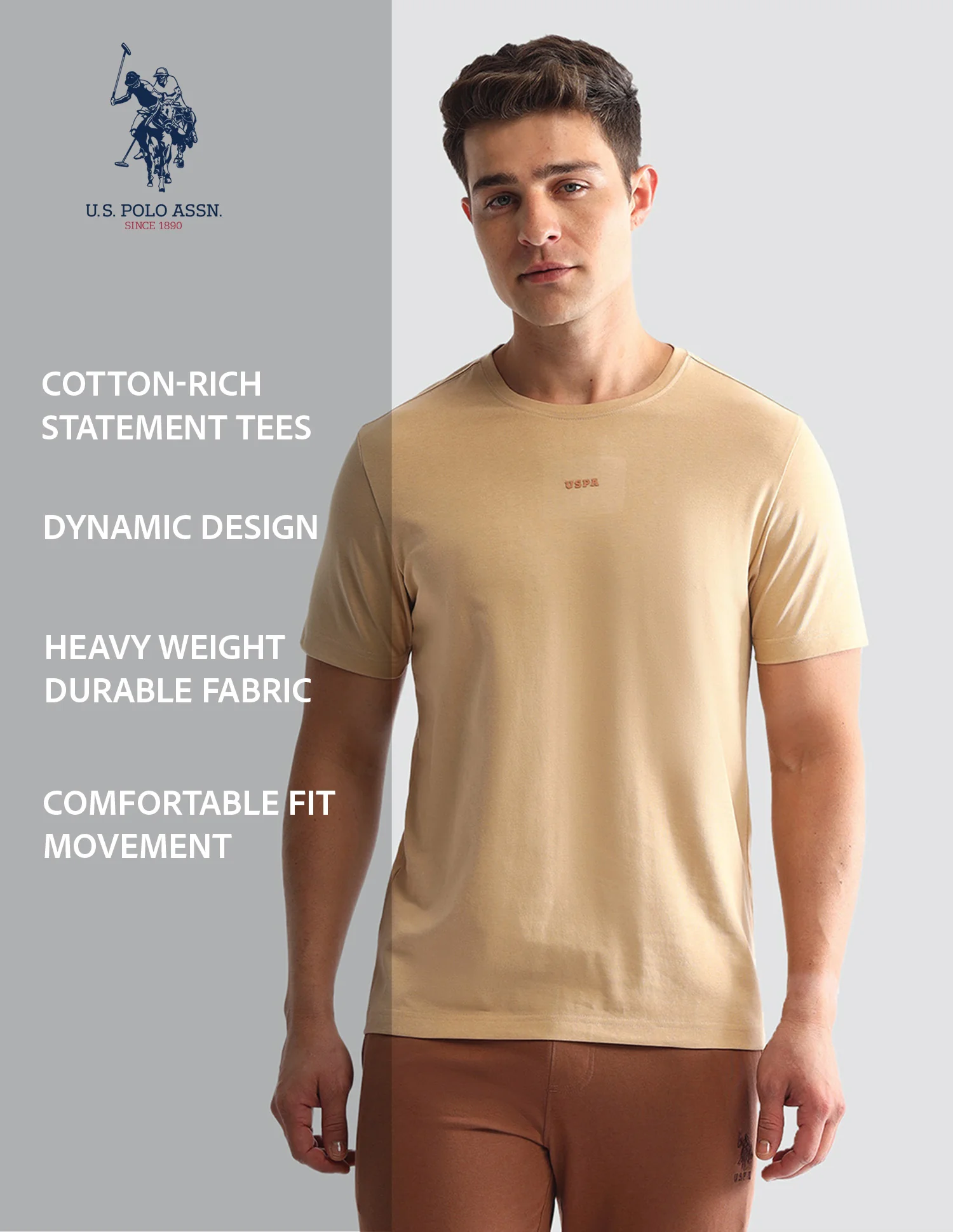 Comfort Fit Round Neck Loungewear T-Shirt - Image 9