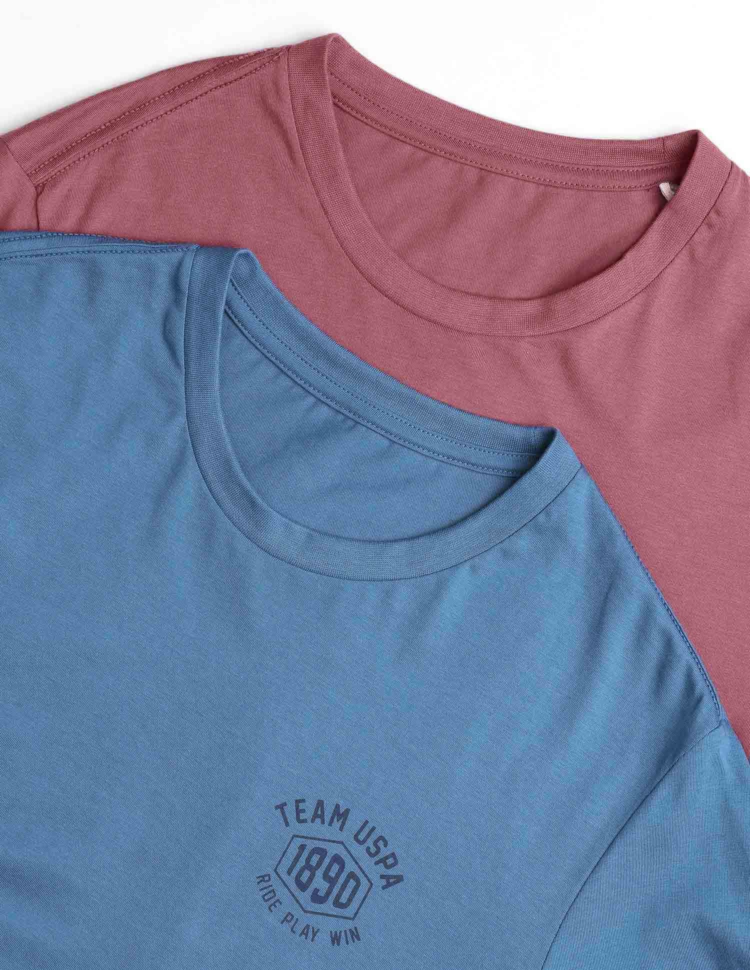 Comfort Fit Solid Cotton IYAL Lounge T-Shirt - Pack Of 2 - Image 11