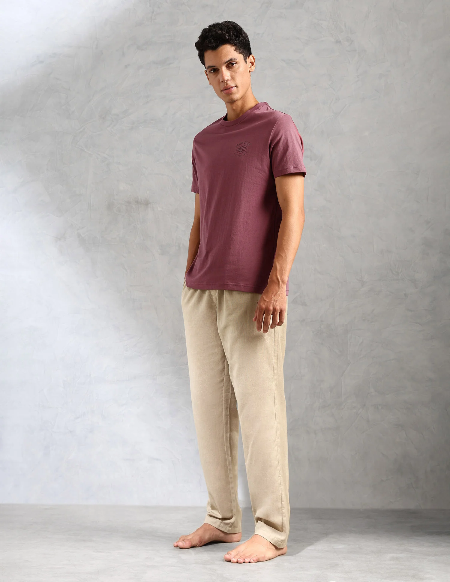Comfort Fit Solid Cotton IYAL Lounge T-Shirt - Pack Of 2 - Image 3