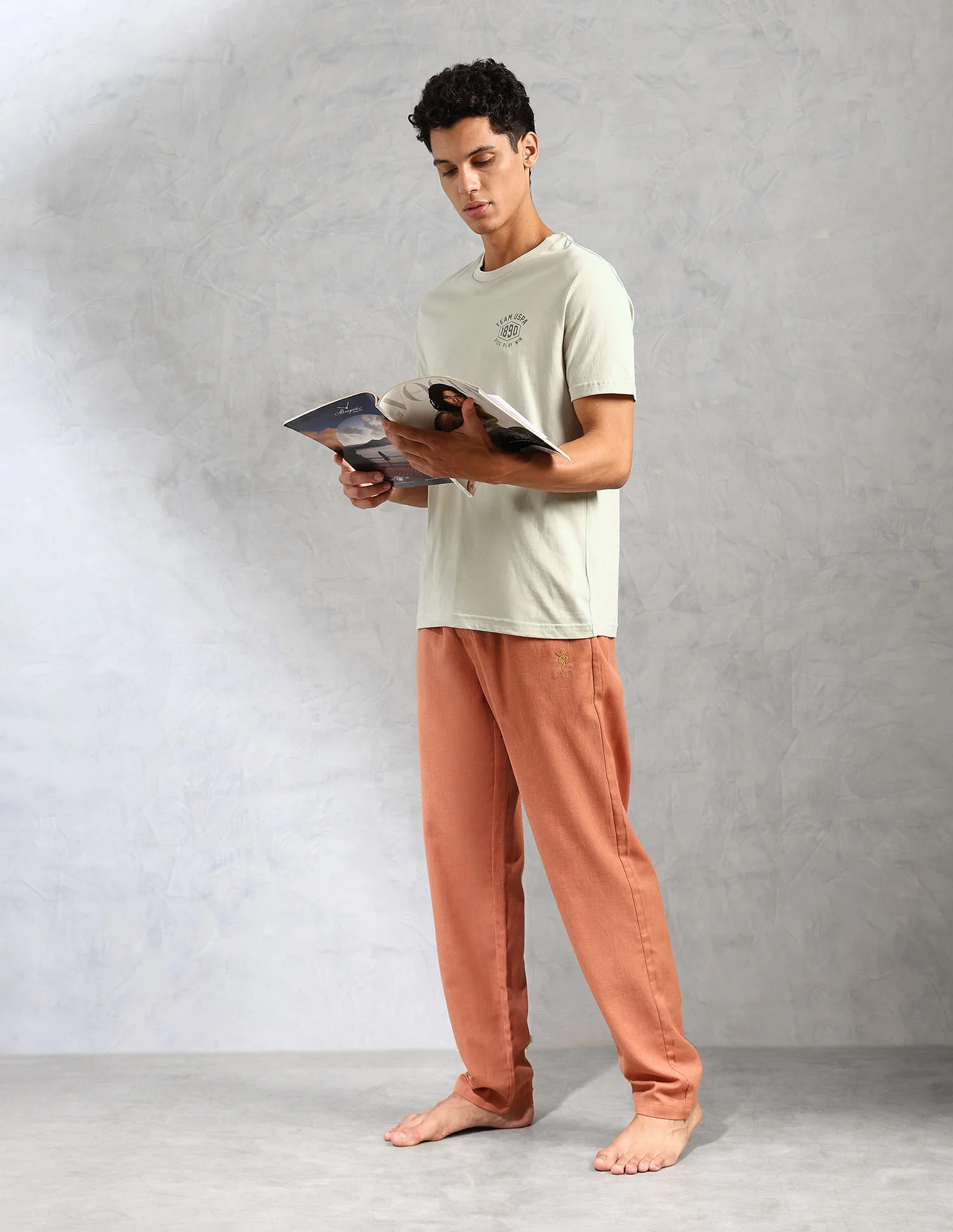 Comfort Fit Solid Cotton IYAL Lounge T-Shirt - Pack Of 2 - Image 3