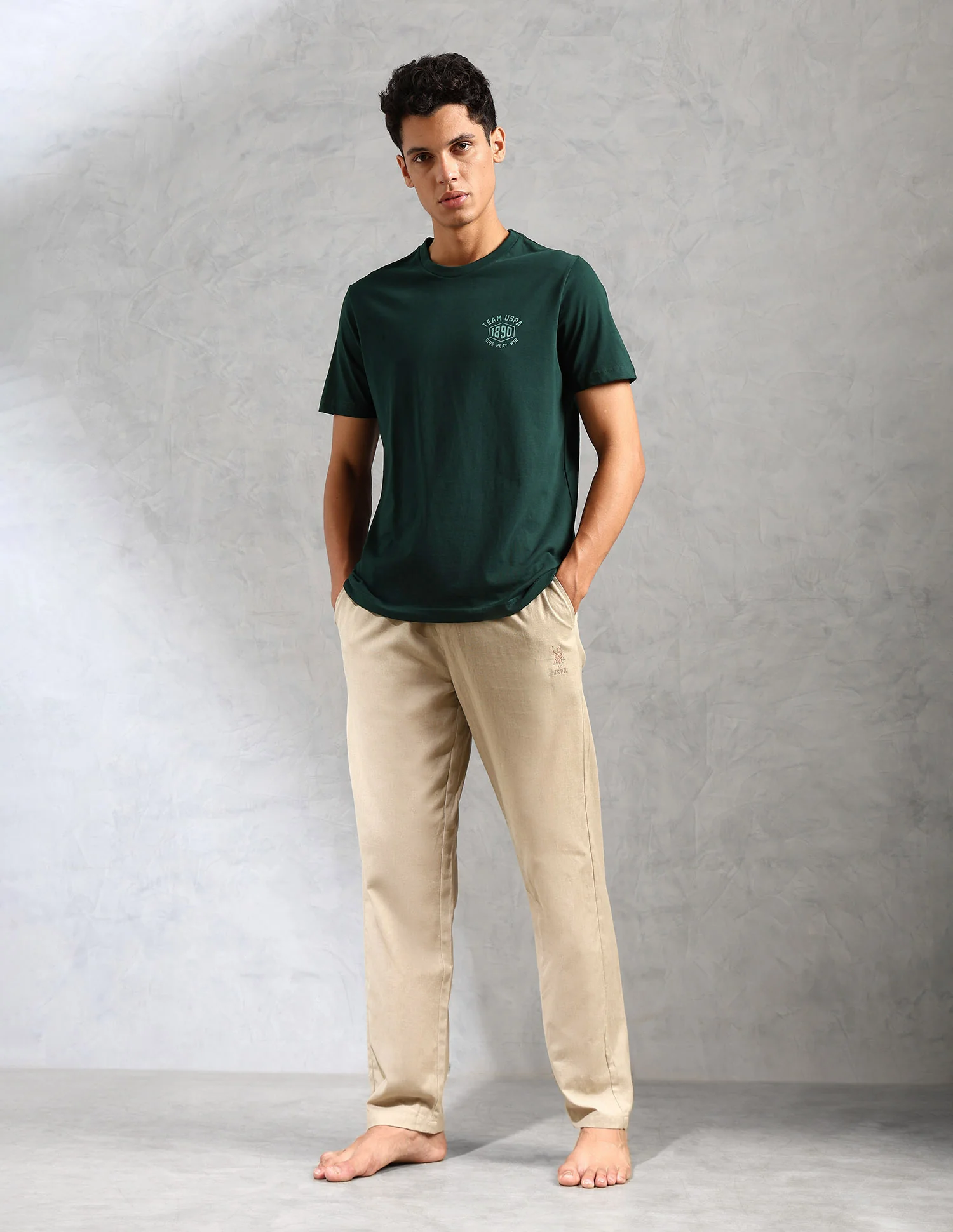 Comfort Fit Solid Cotton IYAL Lounge T-Shirt - Pack Of 2 - Image 4