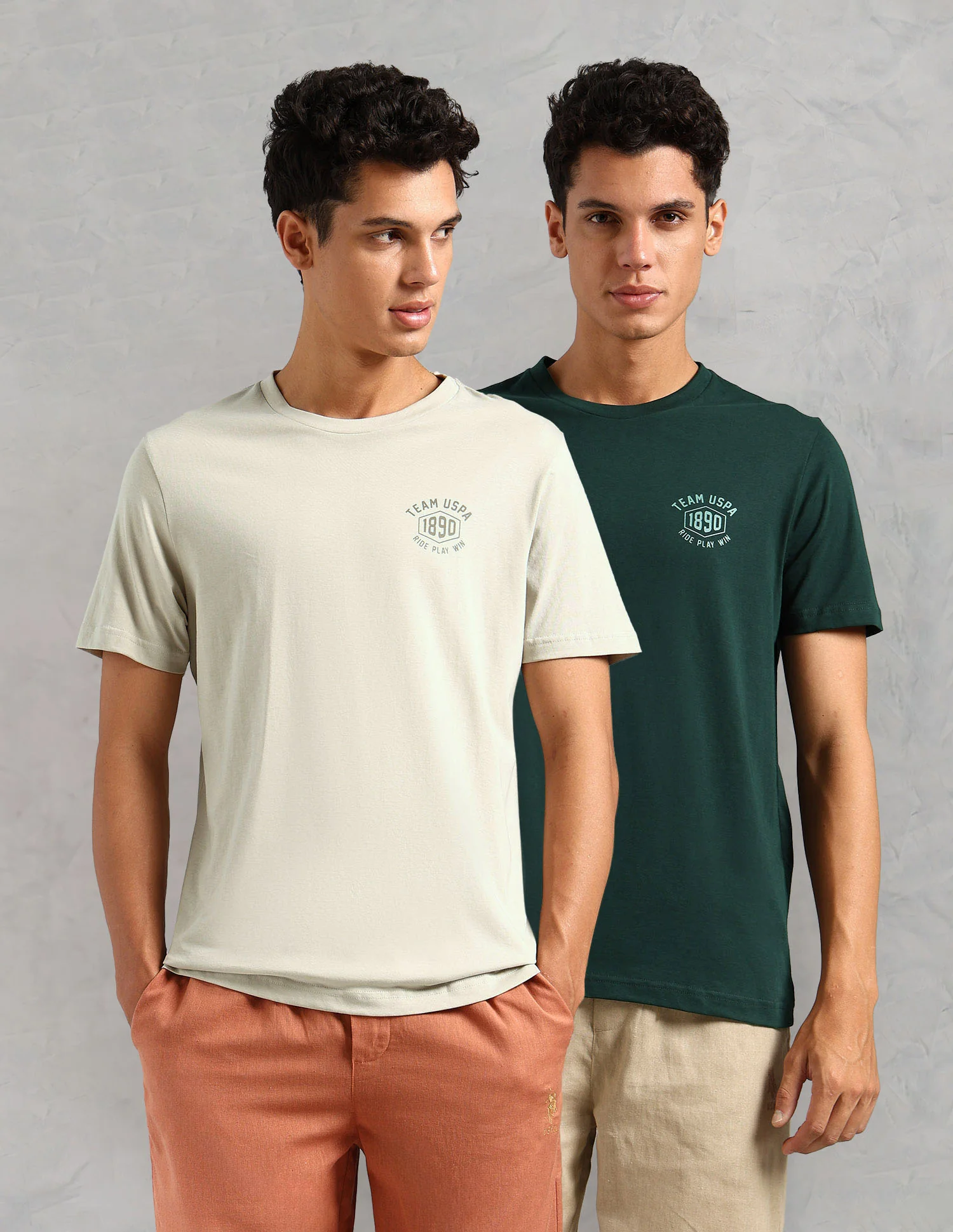 Comfort Fit Solid Cotton IYAL Lounge T-Shirt - Pack Of 2 - Image 8