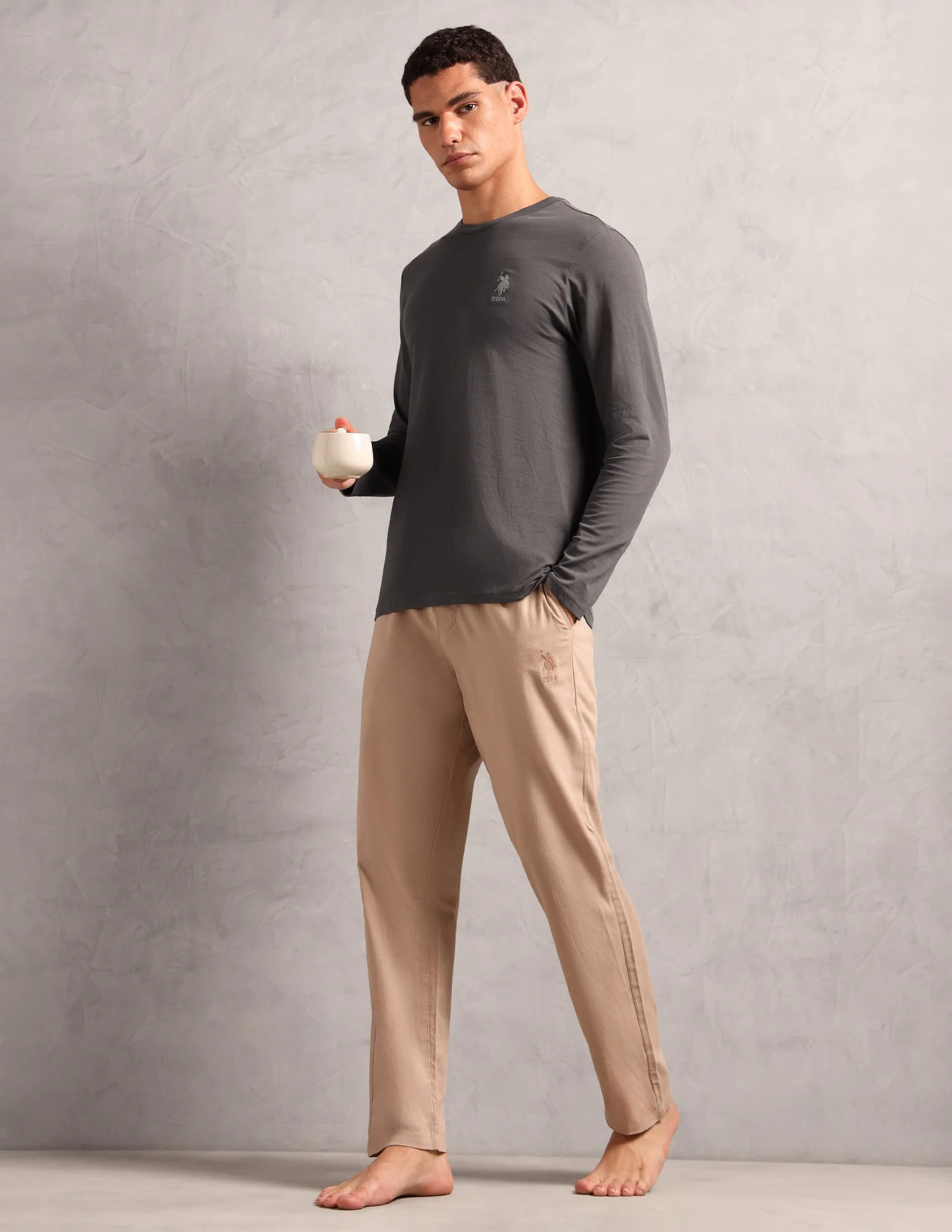 Comfort Fit Solid I693 Lounge T-Shirt - Pack Of 1 - Image 3