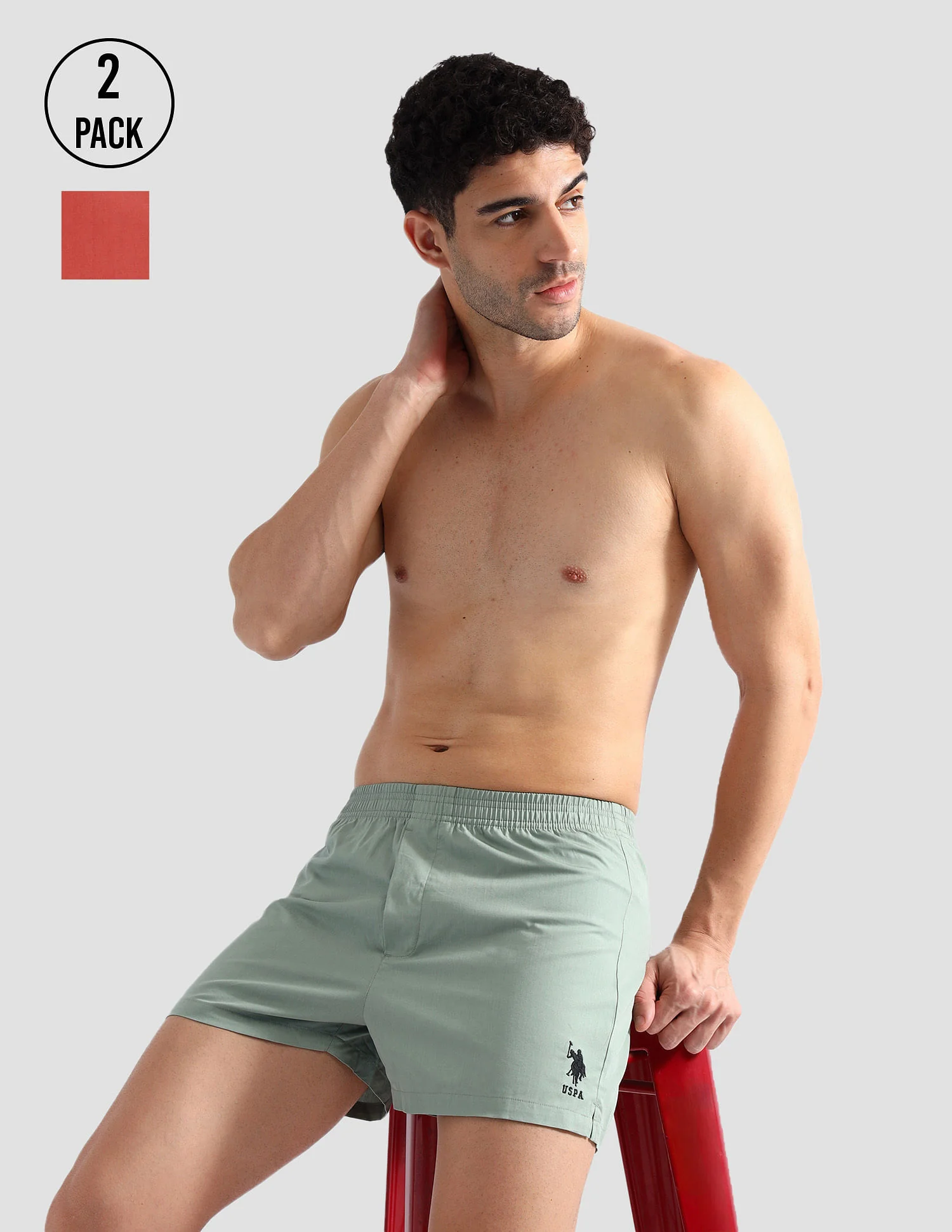 Comfort Regular Fit Solid OEX08 Boxers - Pack of 2