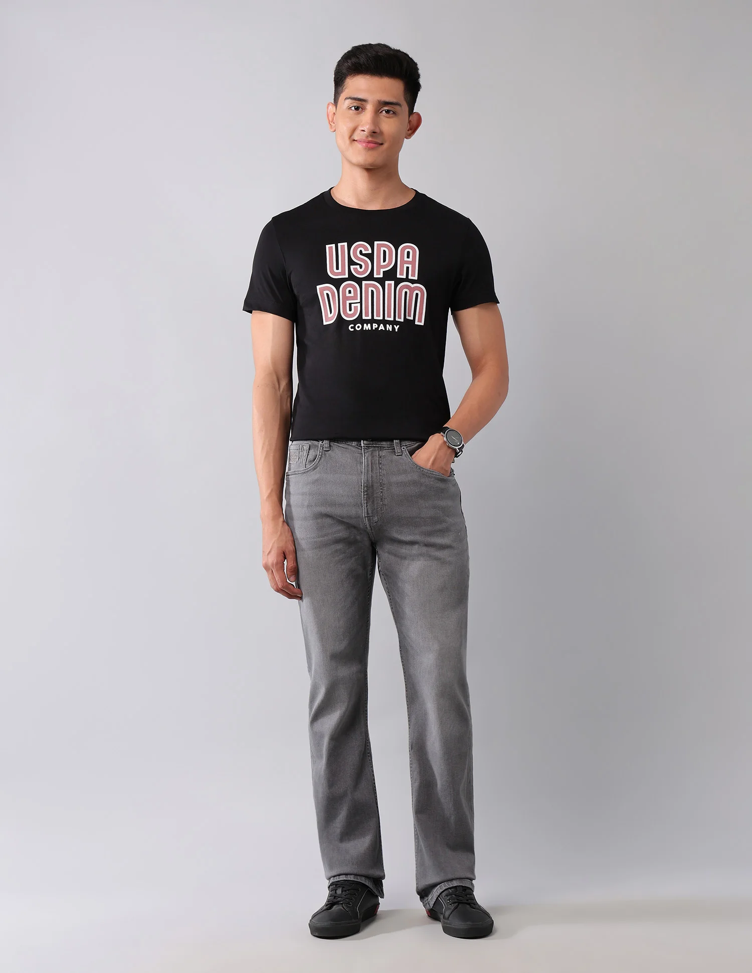 Conno Bootcut Grey Jeans - Image 3