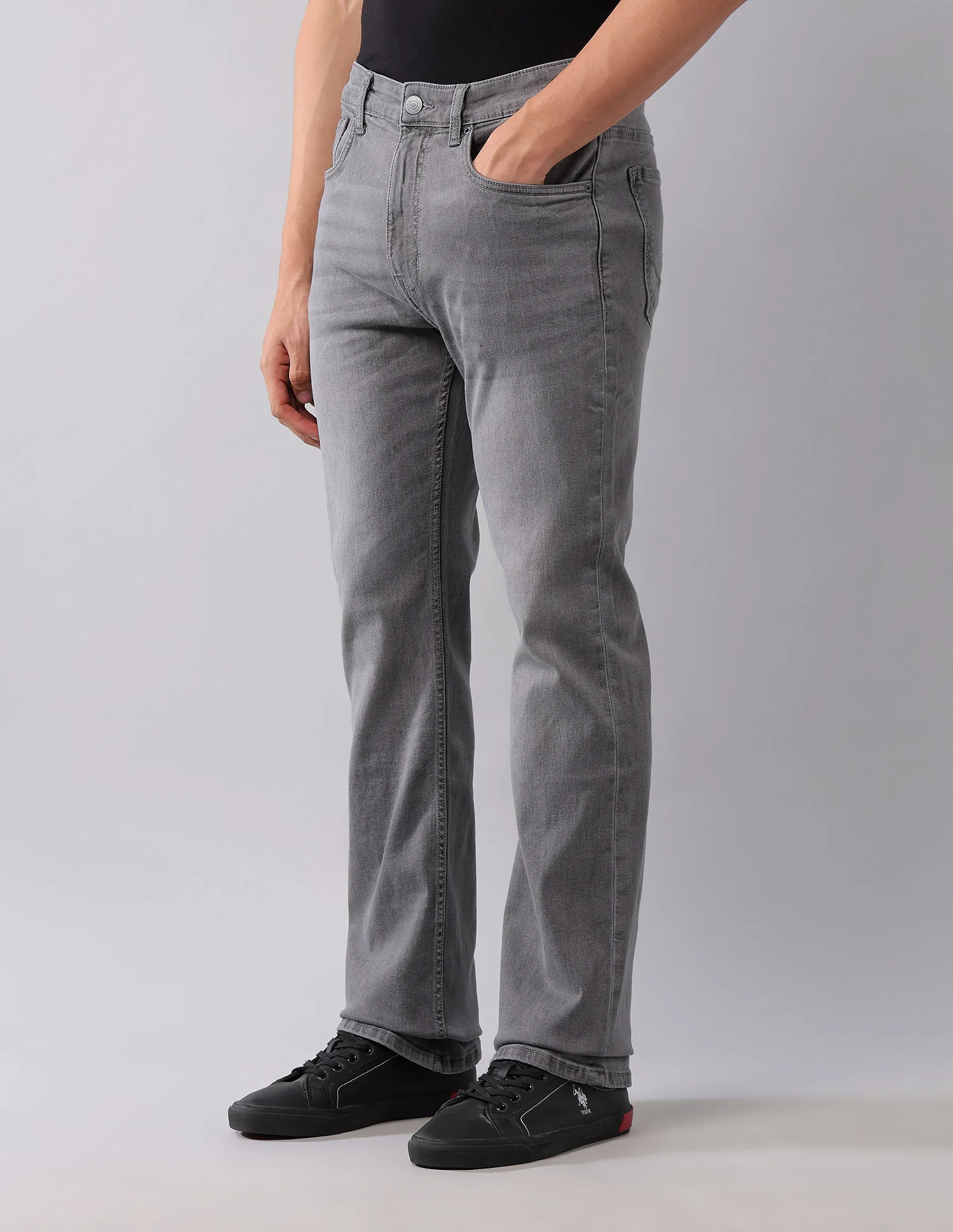 Conno Bootcut Grey Jeans - Image 4