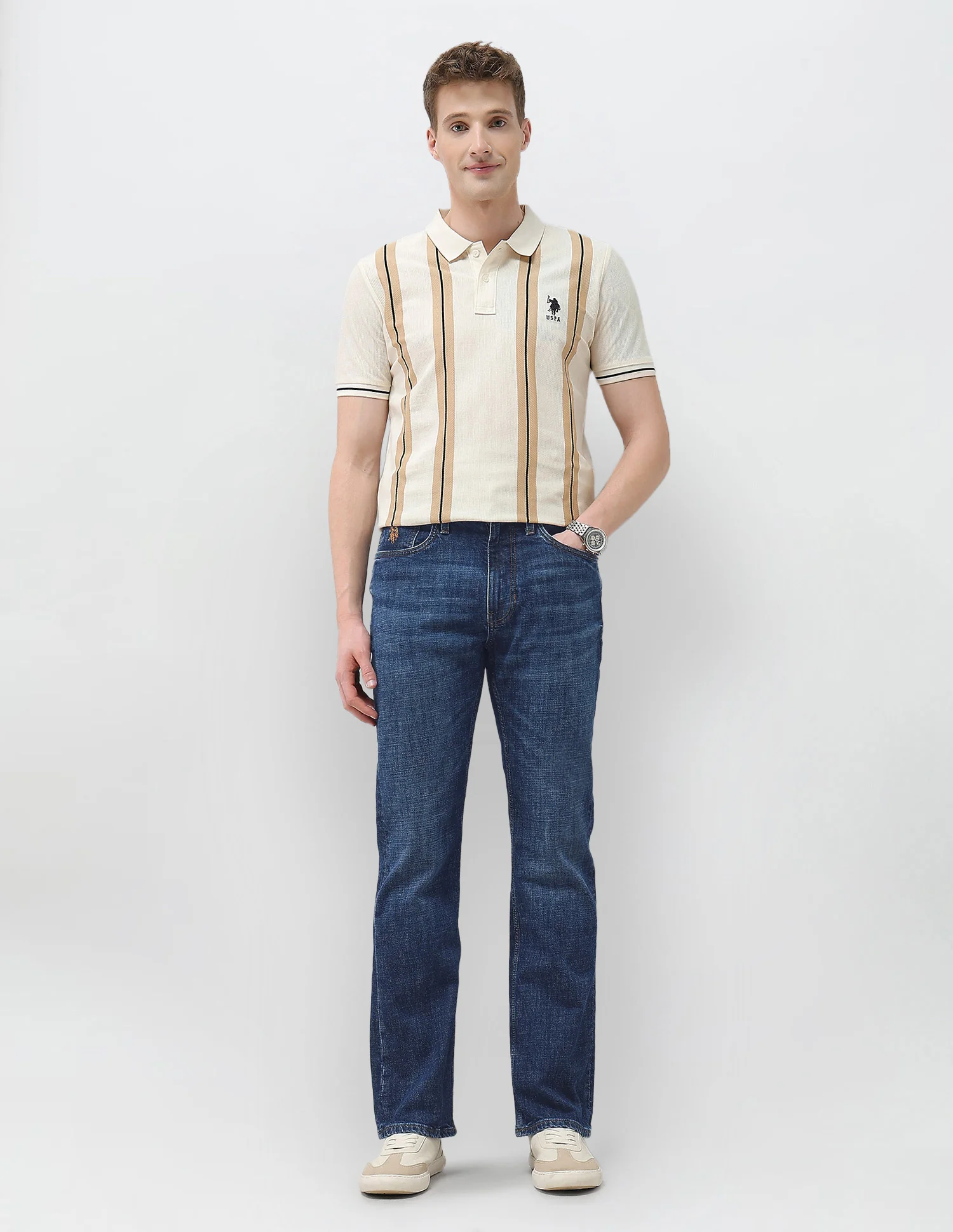 Connor Boot Cut Fit Blue Jeans - Image 3