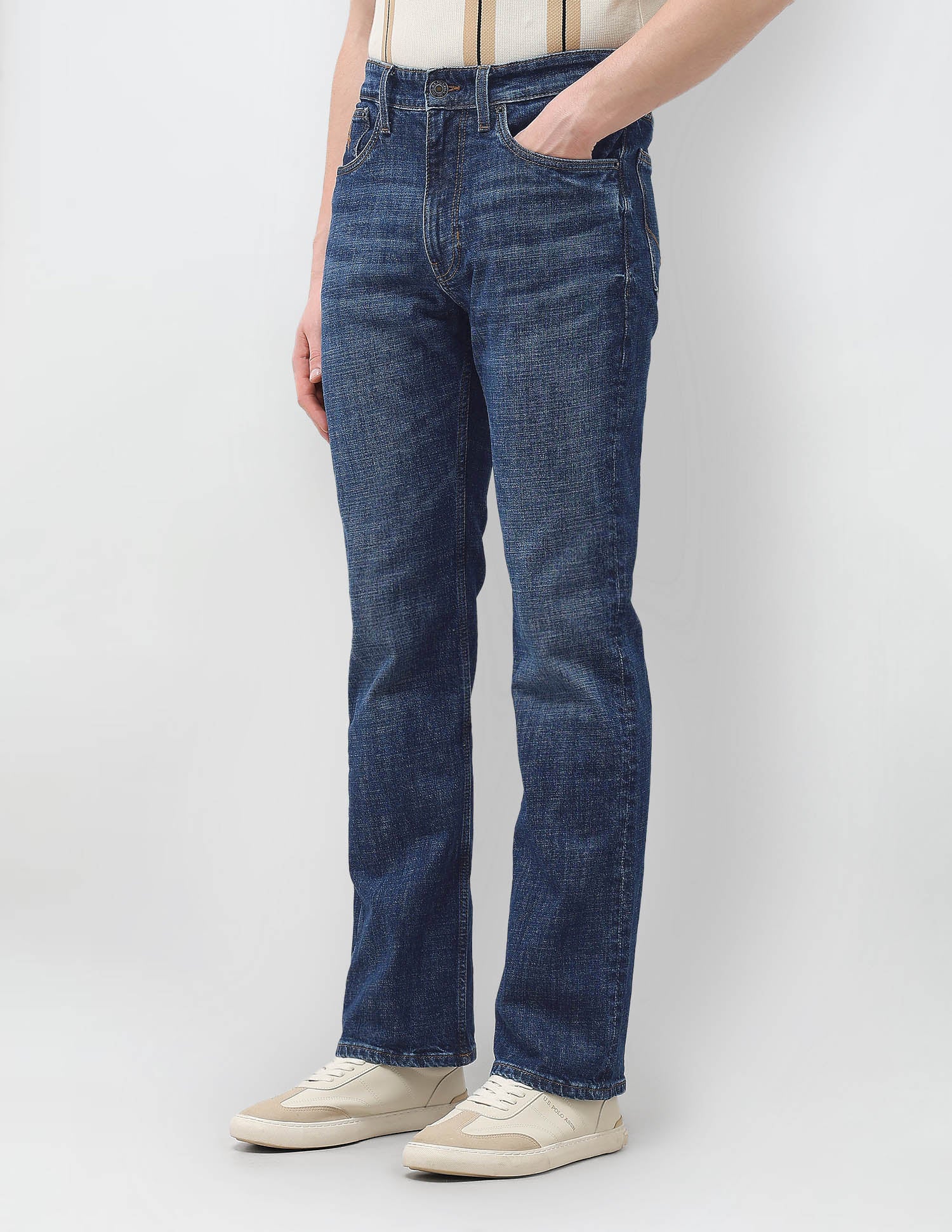 Connor Boot Cut Fit Blue Jeans - Image 4