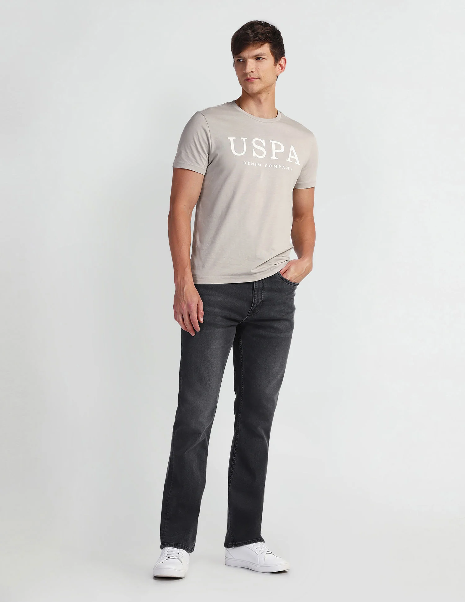 Connor Boot Cut Grey Jeans - Image 3
