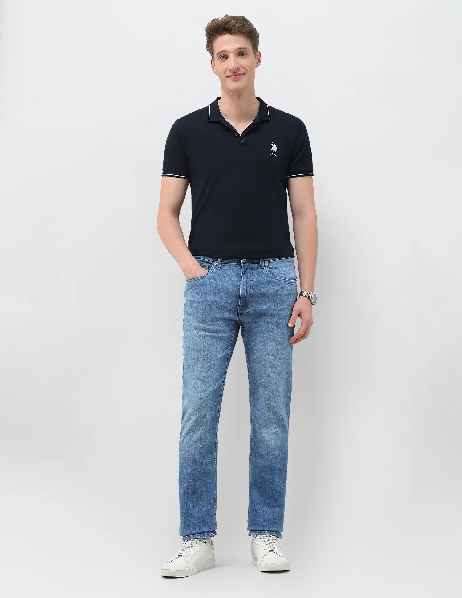 Connor Bootcut Fit Blue Jeans - Image 3