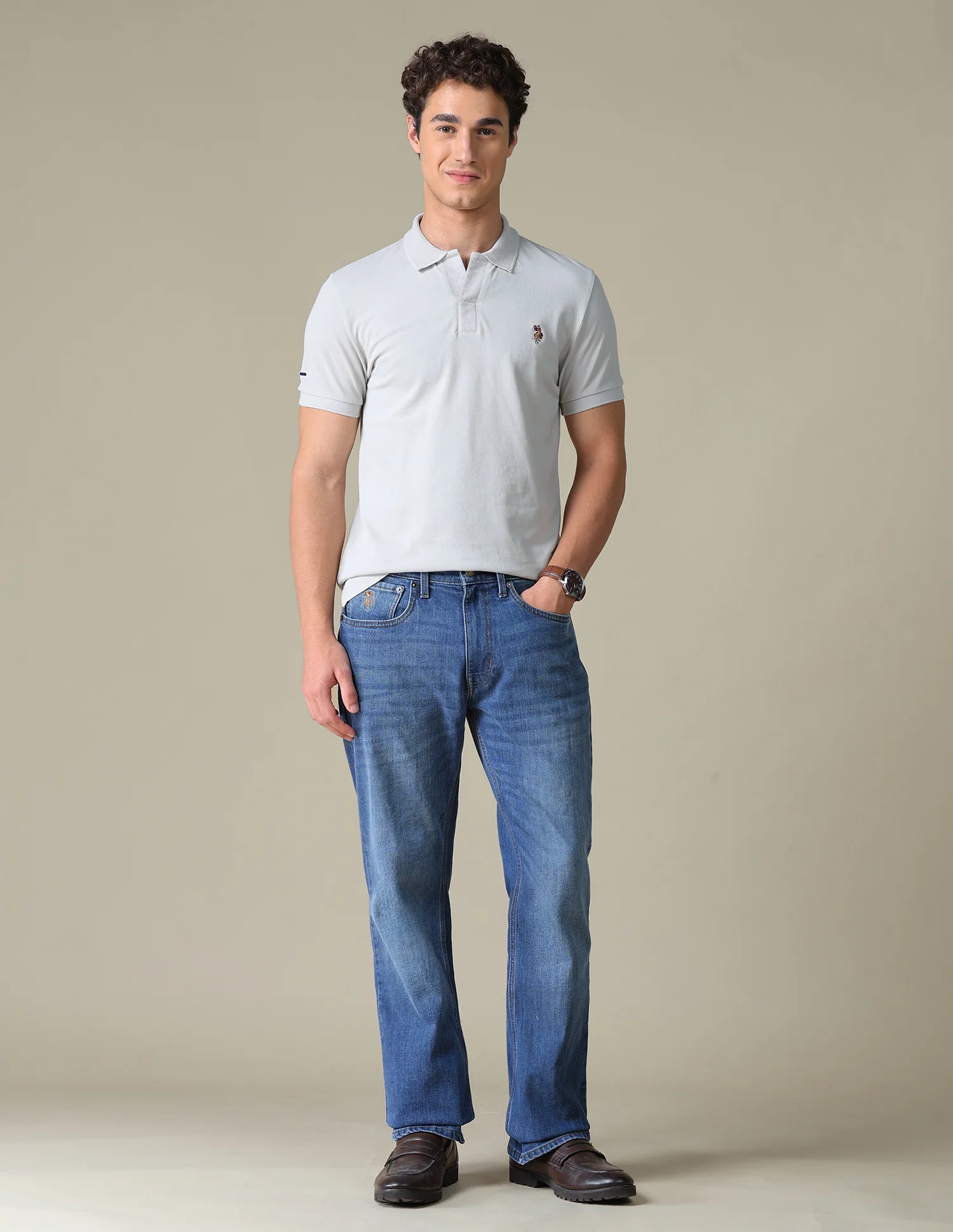 Connor Bootcut Fit Blue Jeans - Image 3