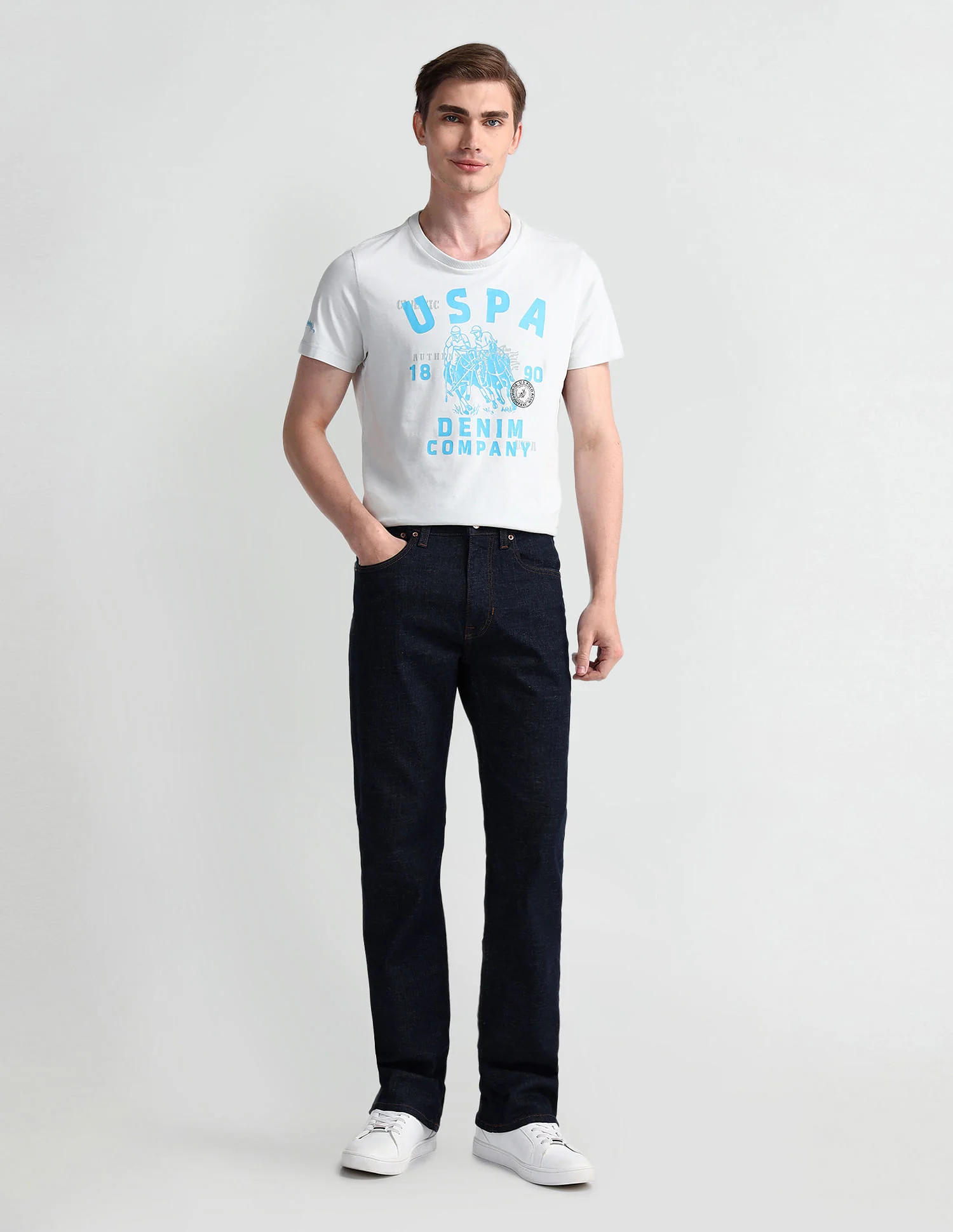 Connor Bootcut Fit Blue Jeans - Image 3