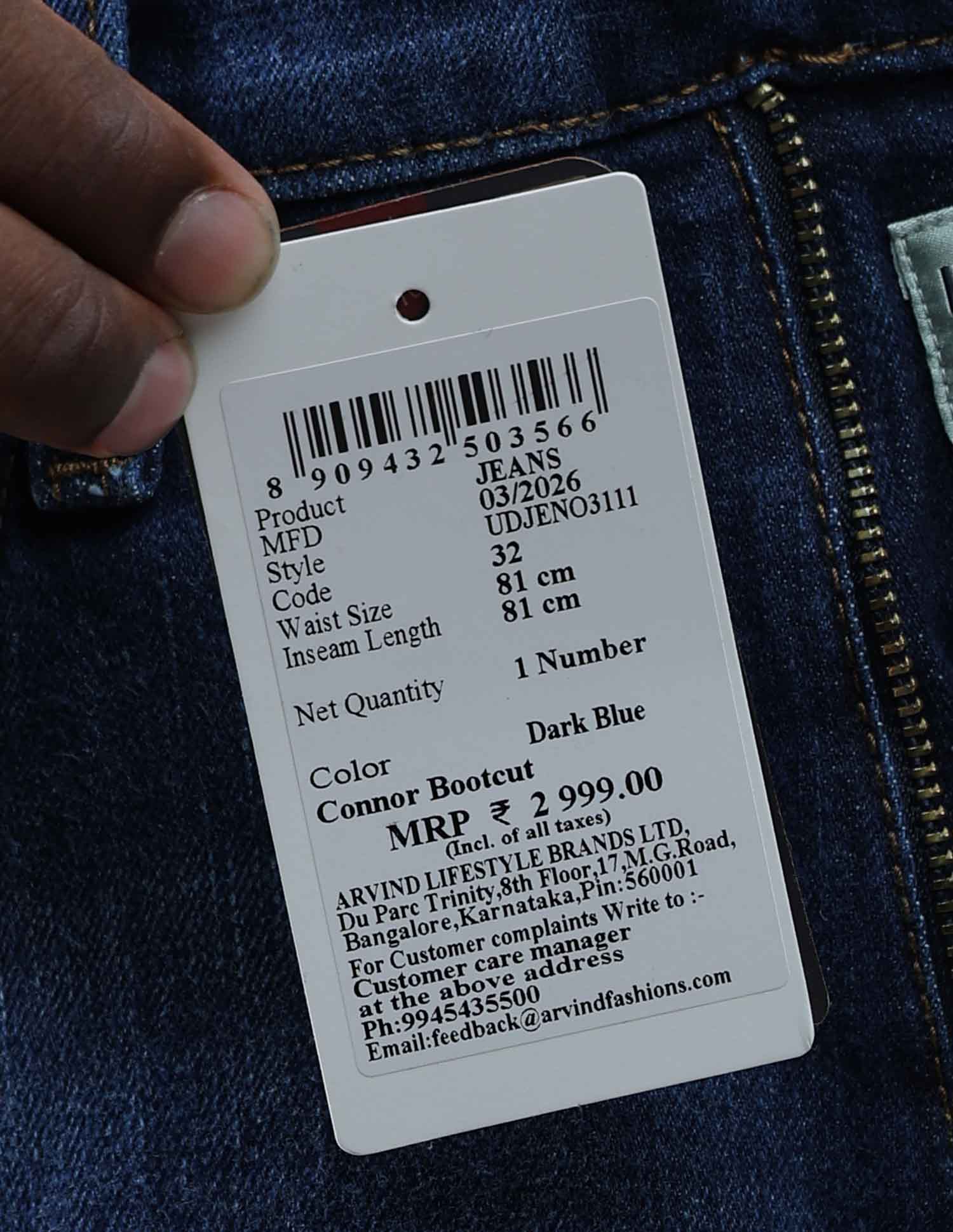 Connor Bootcut Fit Blue Jeans - Image 11