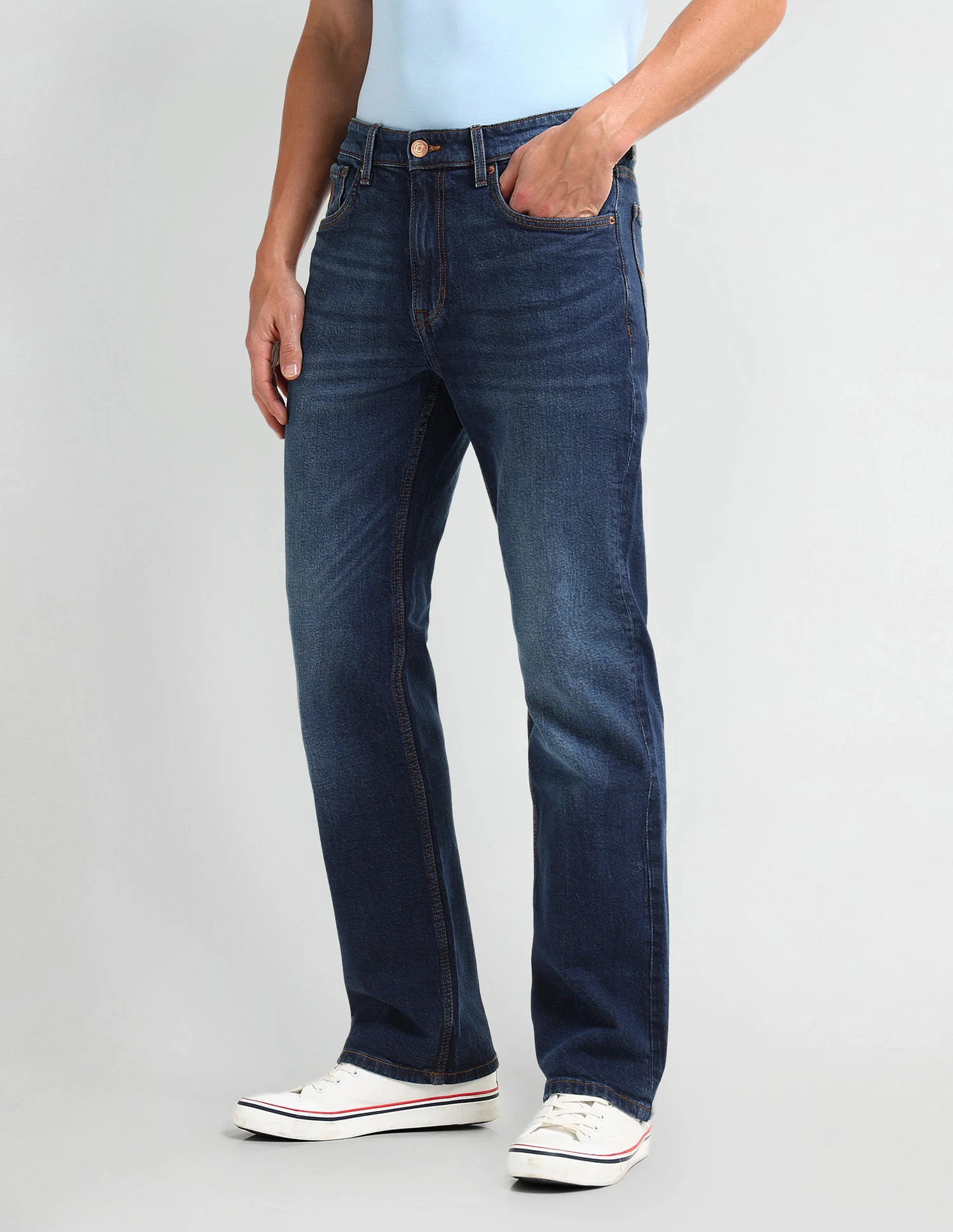 Connor Bootcut Fit Blue Jeans - Image 4