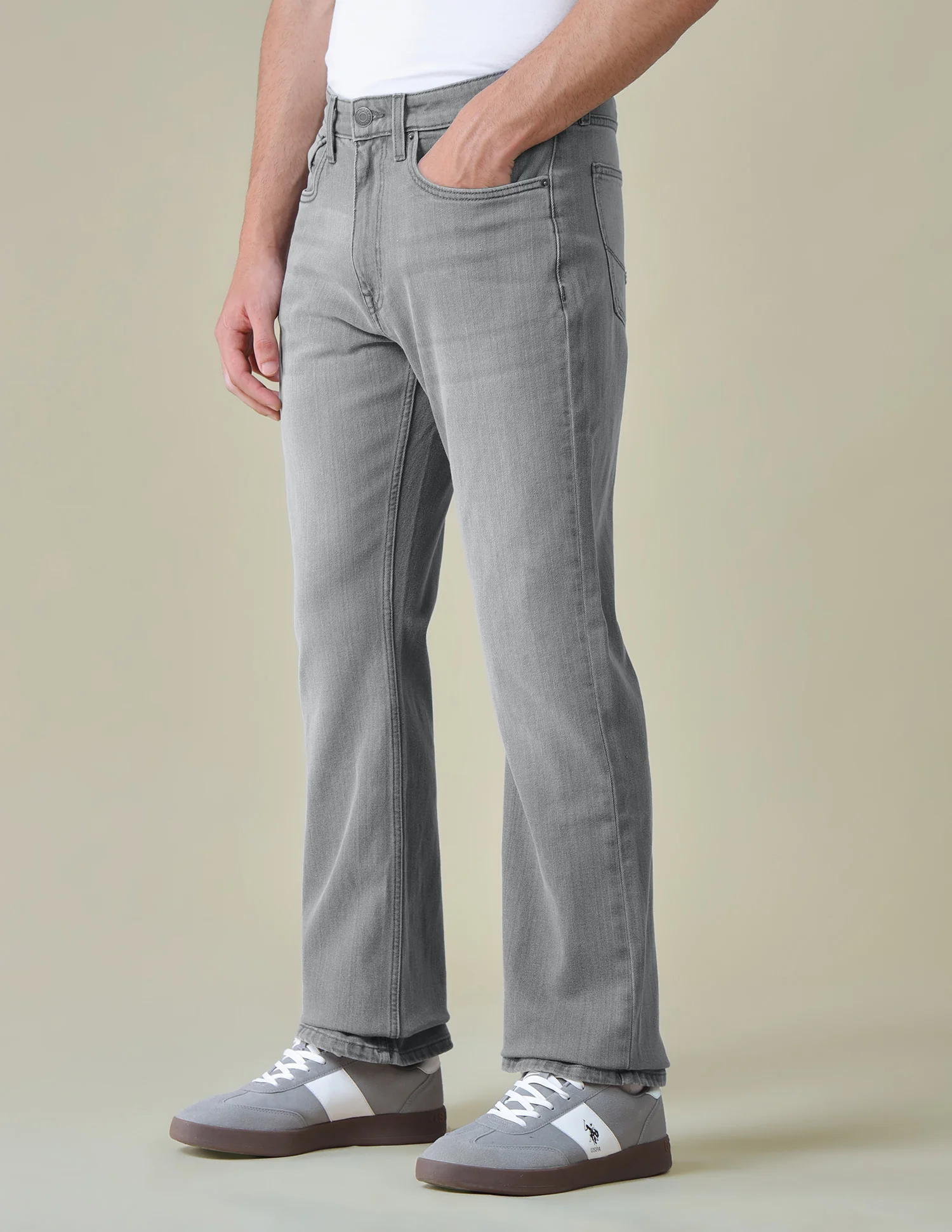 Connor Bootcut Fit Grey Jeans - Image 4