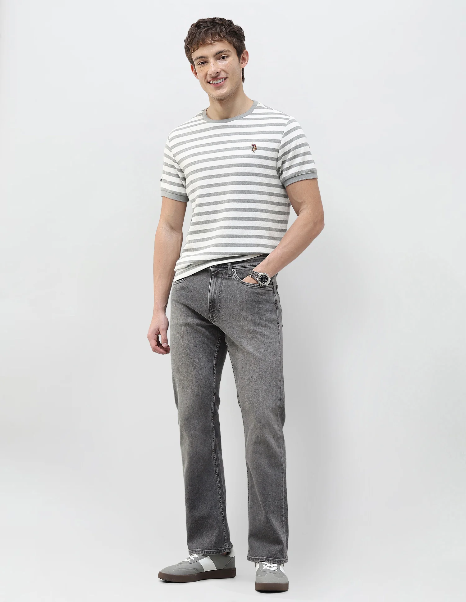 Connor Bootcut Fit Grey Jeans - Image 3