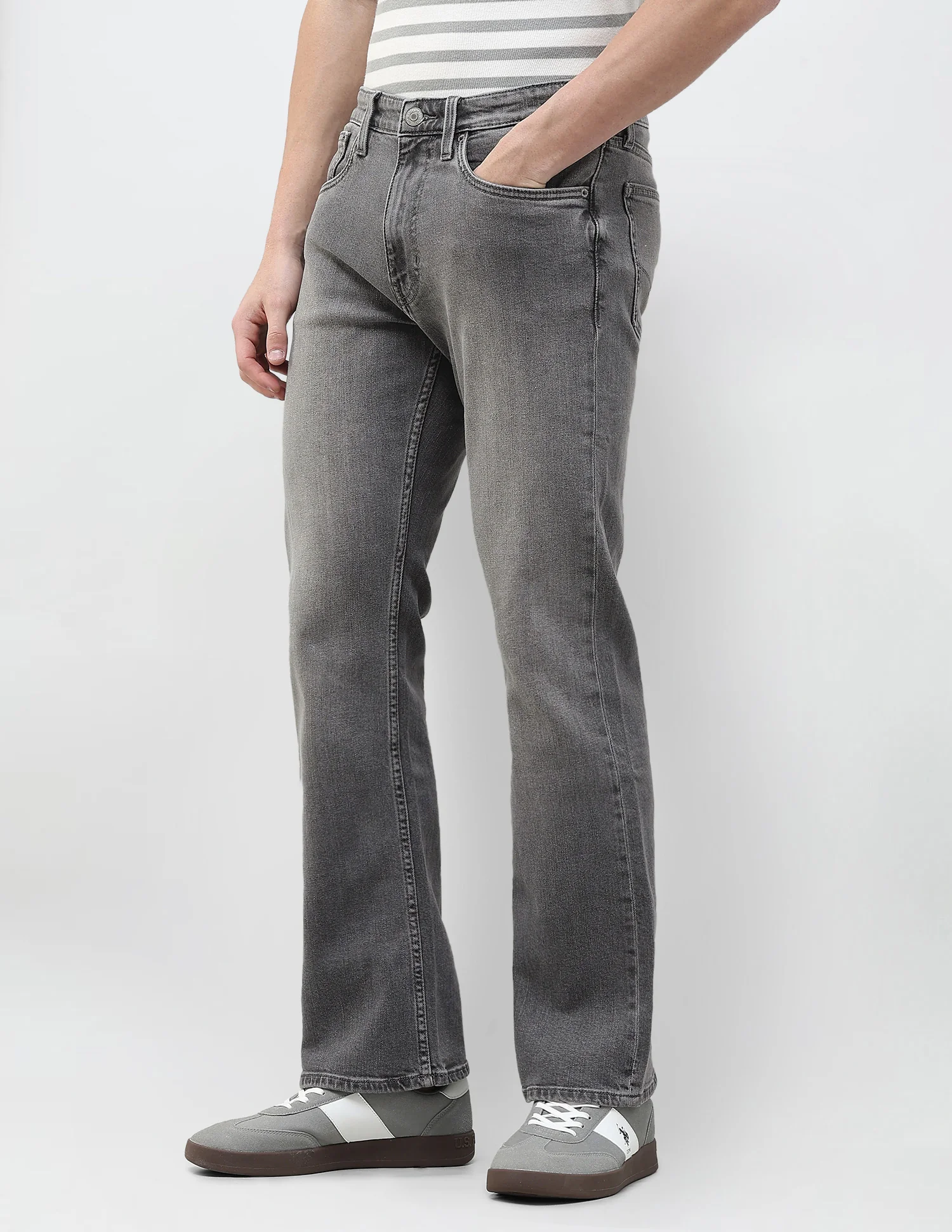 Connor Bootcut Fit Grey Jeans - Image 4