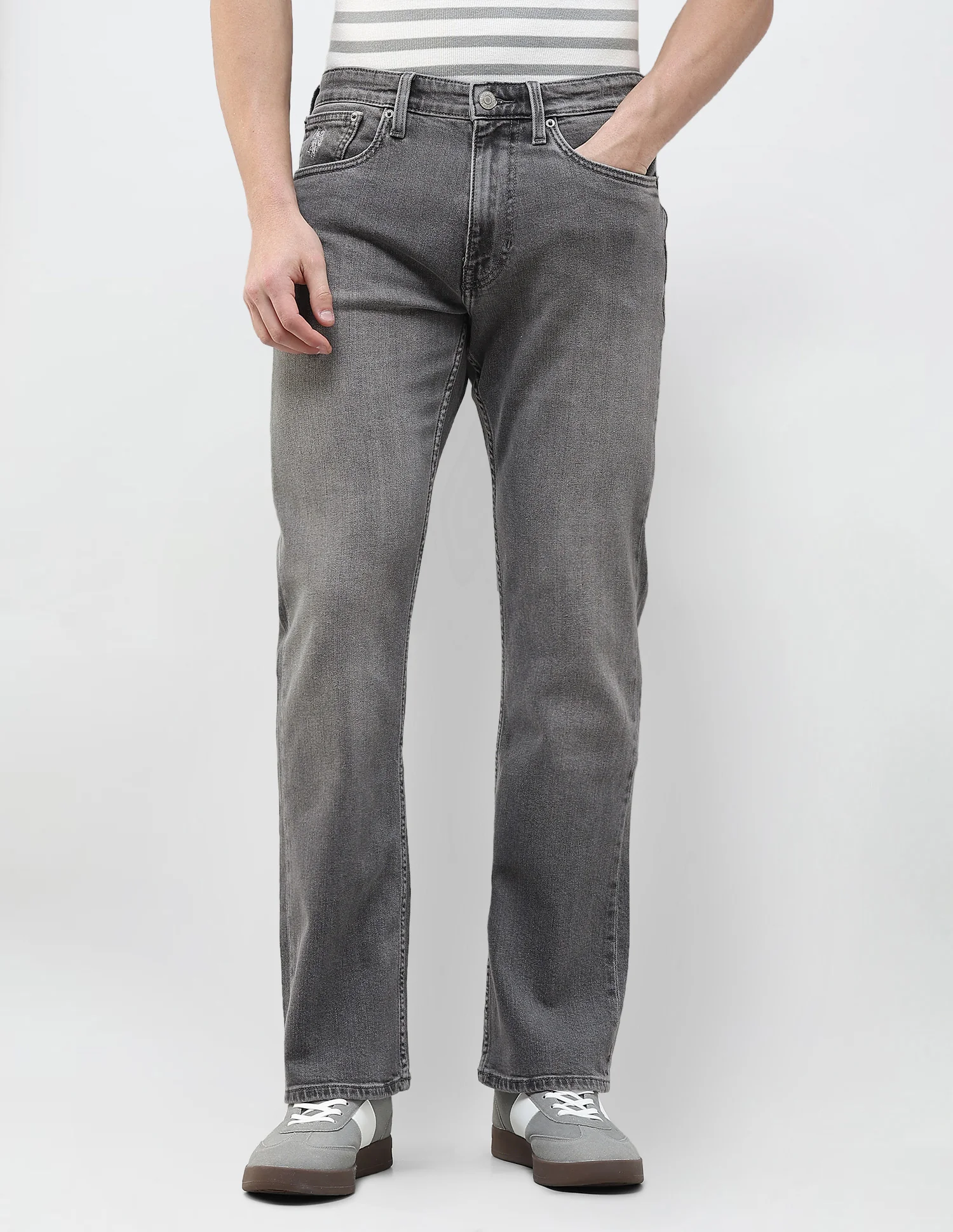 Connor Bootcut Fit Grey Jeans - Image 6