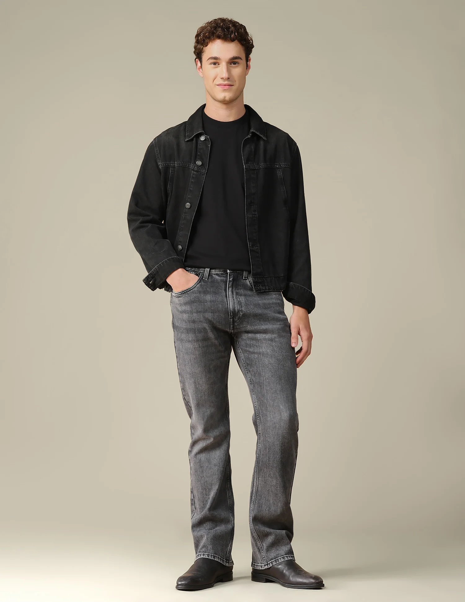 Connor Bootcut Fit Grey Jeans - Image 3