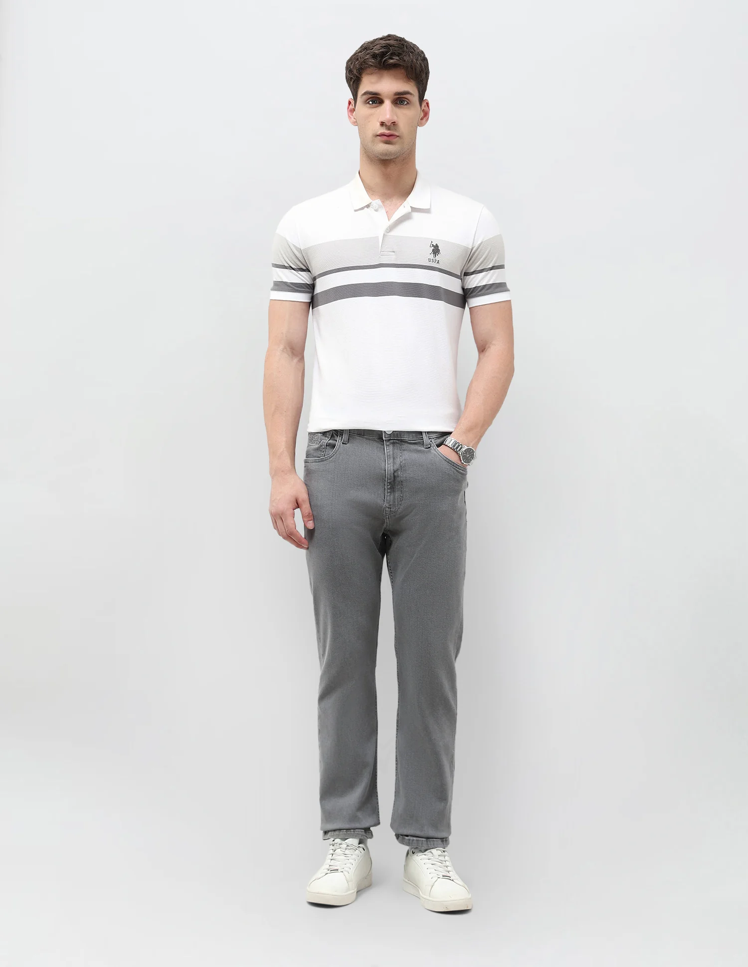 Connor Bootcut Grey Jeans - Image 3