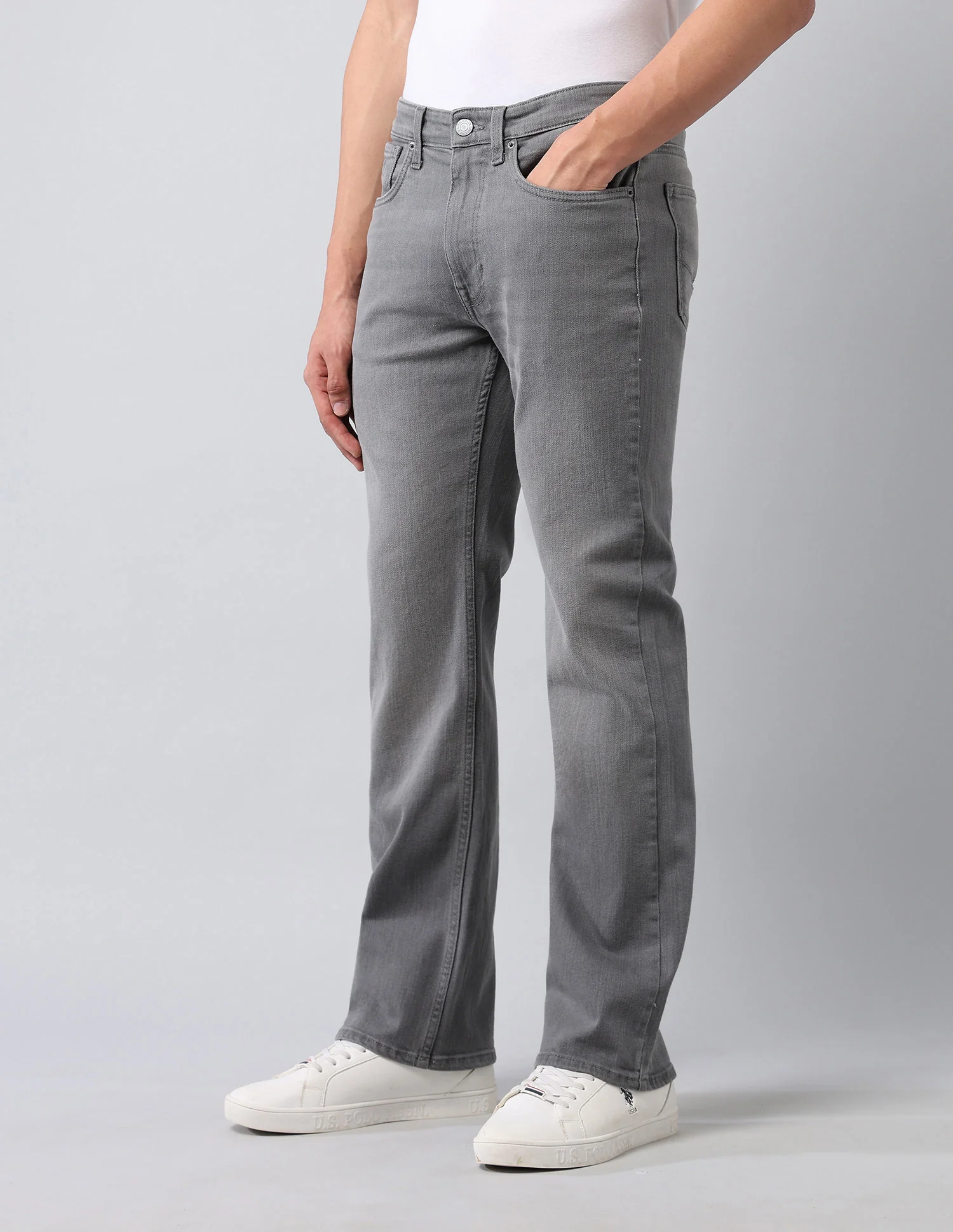 Connor Bootcut Grey Jeans - Image 4