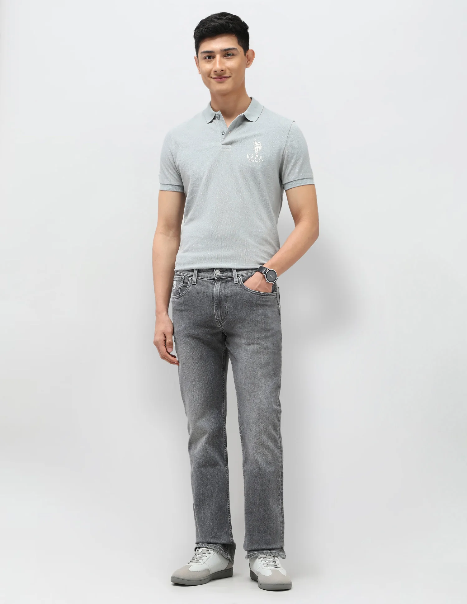 Connor Bootcut Grey Jeans - Image 3