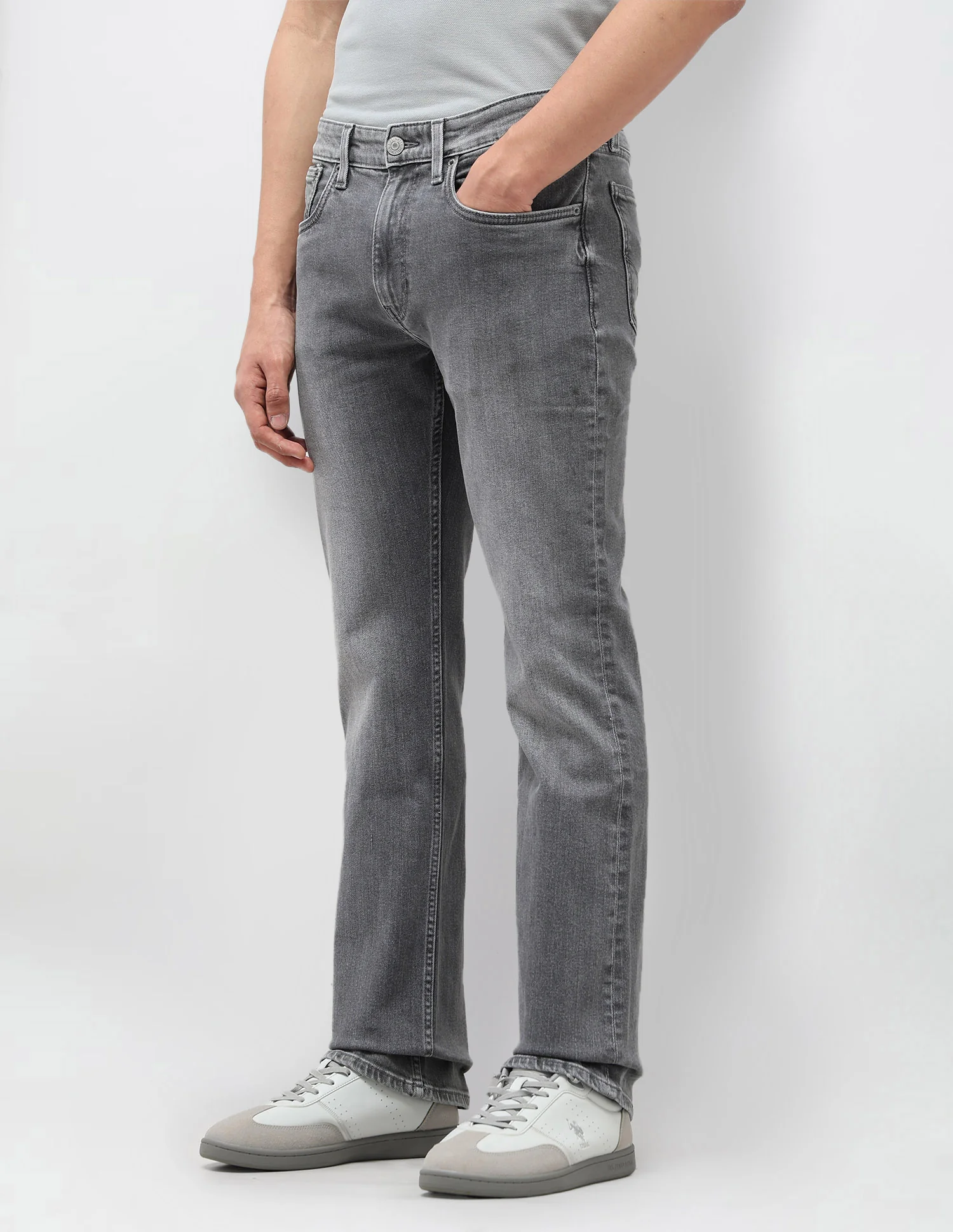 Connor Bootcut Grey Jeans - Image 4