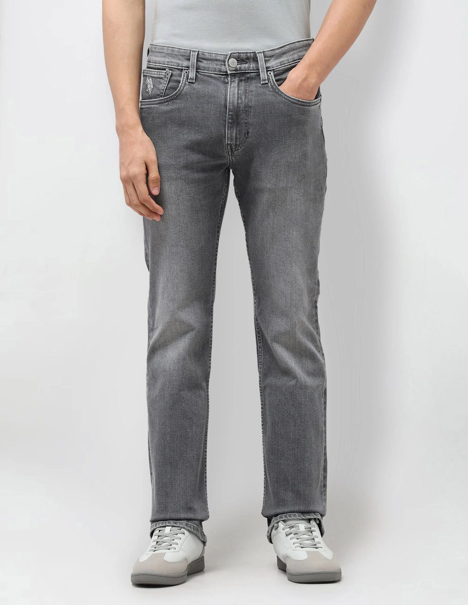 Connor Bootcut Grey Jeans - Image 6