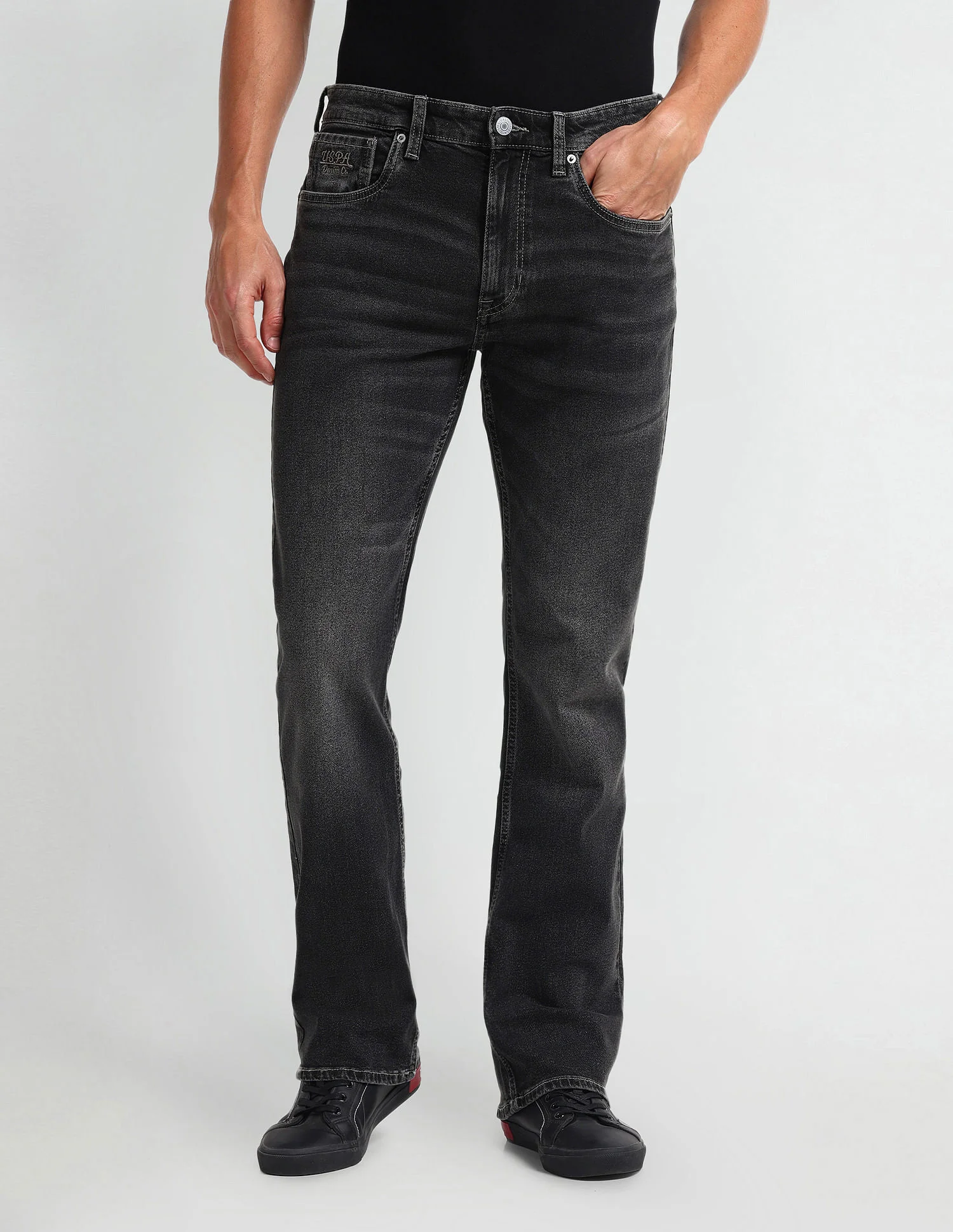 Connor Bootcut Grey Jeans - Image 6