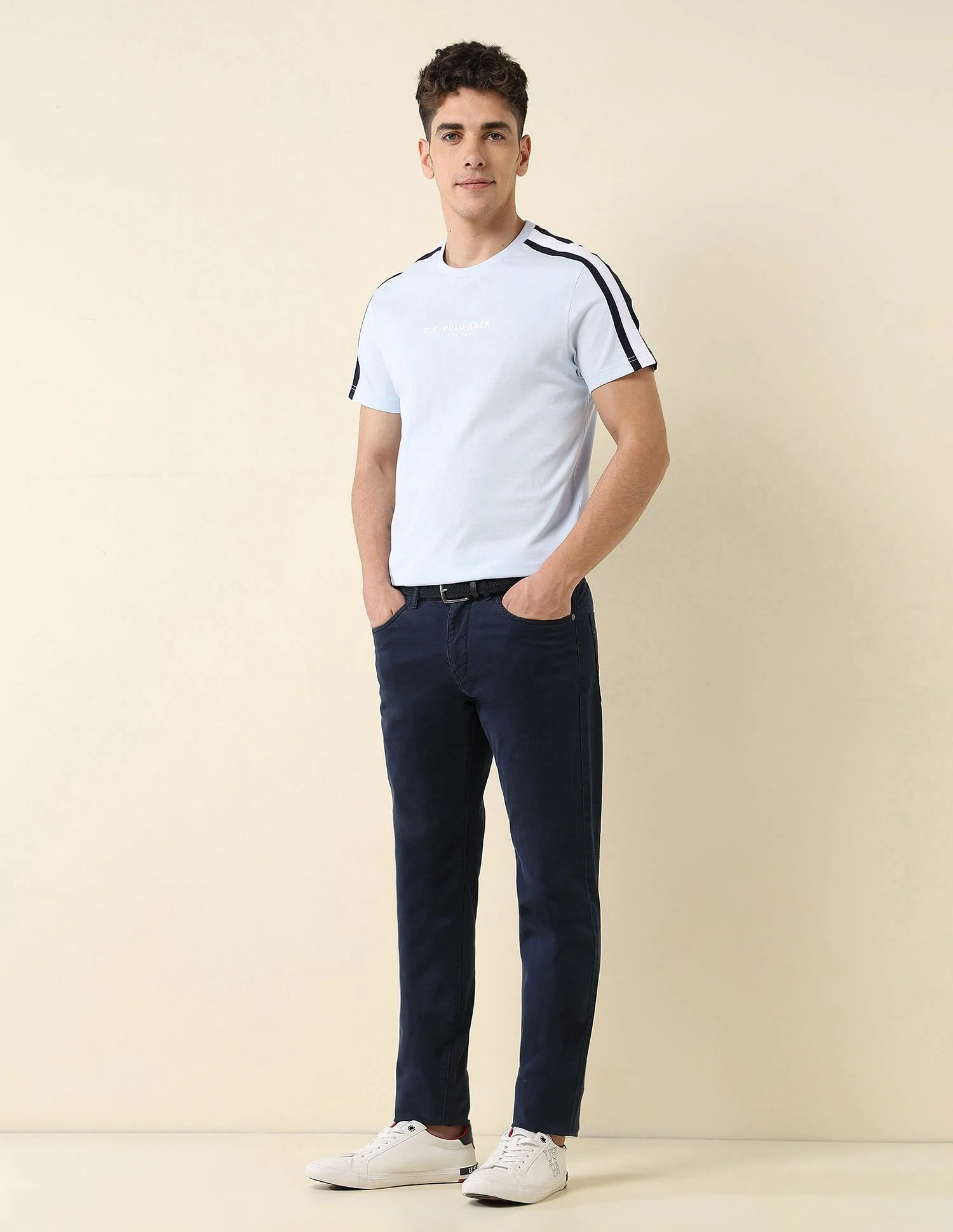 Contrast Taped Slim Fit T-Shirt - Image 3