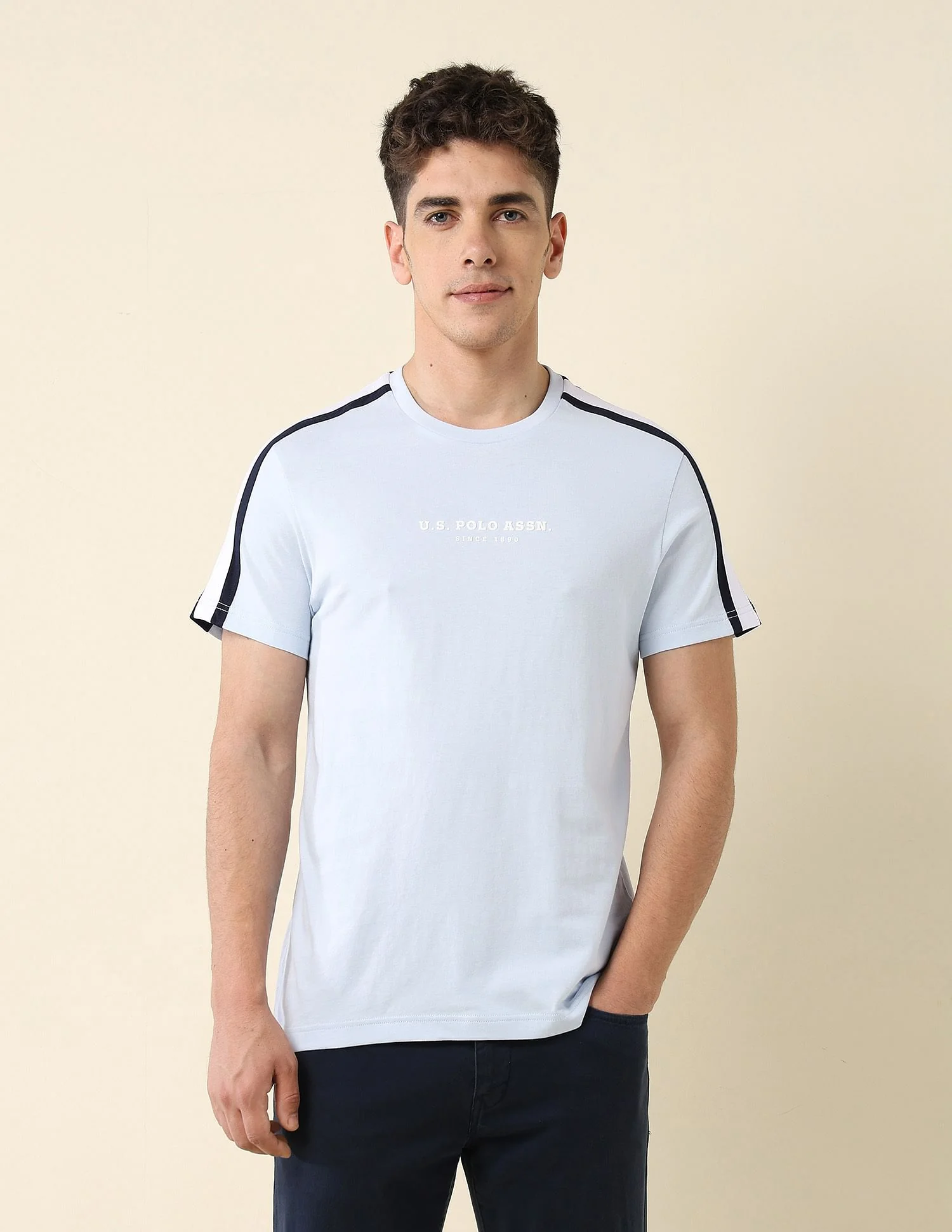 Contrast Taped Slim Fit T-Shirt - Image 6
