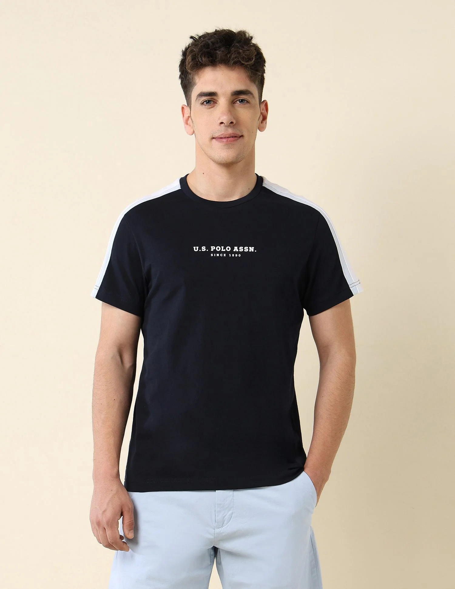 Contrast Taped Slim Fit T-Shirt - Image 6