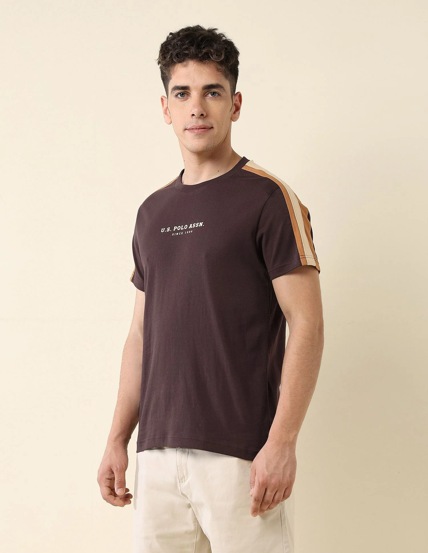 Contrast Taped Slim Fit T-Shirt - Image 4