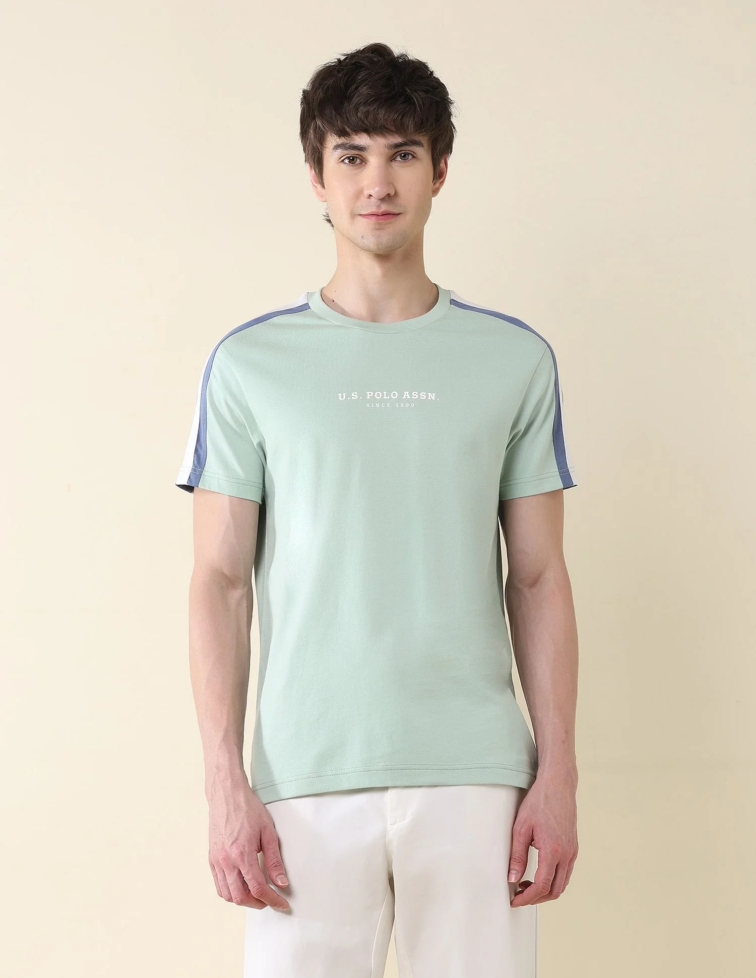 Contrast Tapped Slim Fit T-Shirt - Image 6