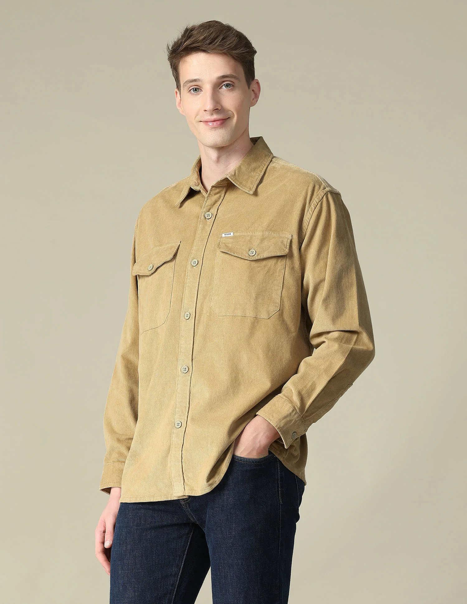 Corduroy Regular Fit Shacket - Image 4