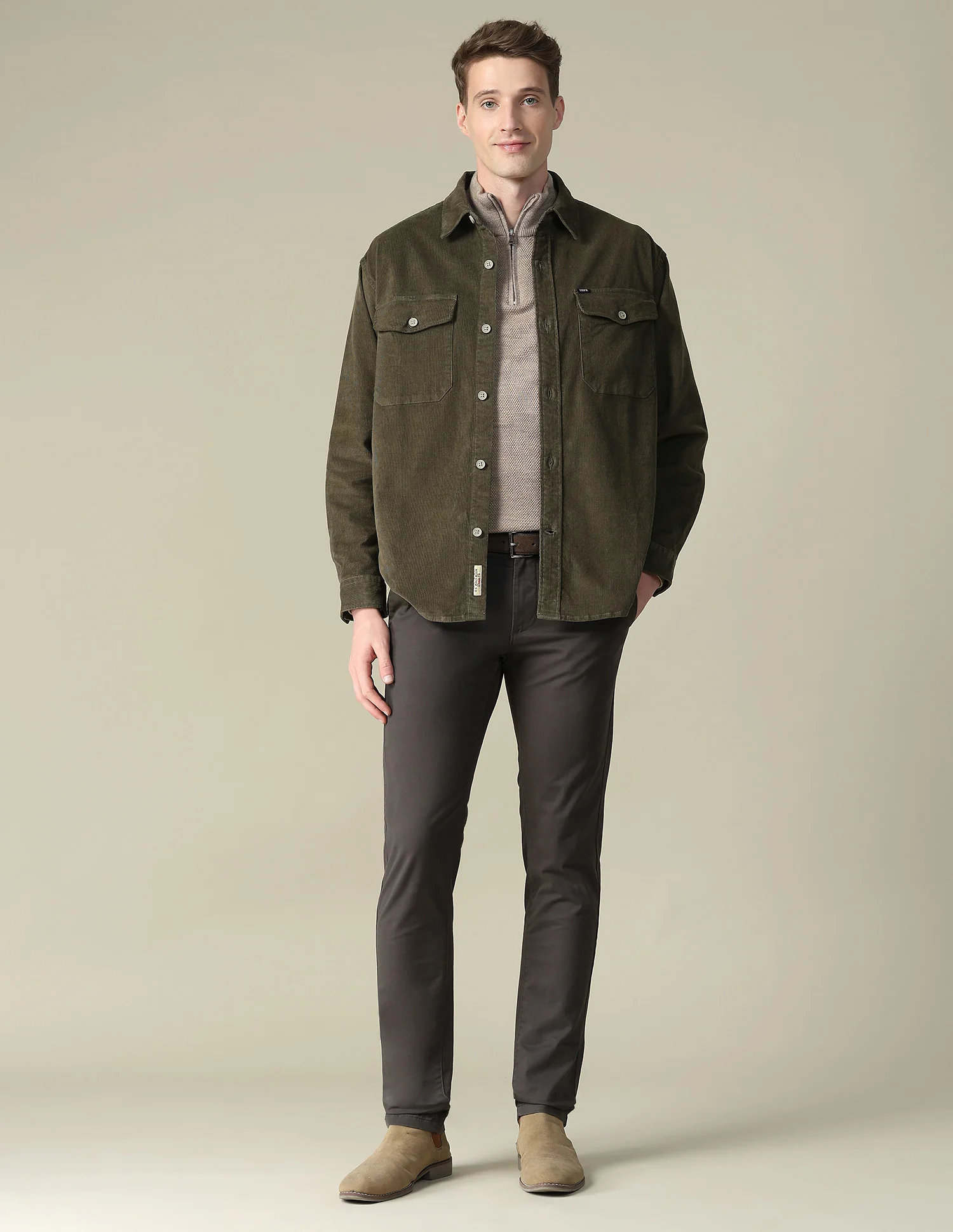 Corduroy Regular Fit Shacket - Image 3