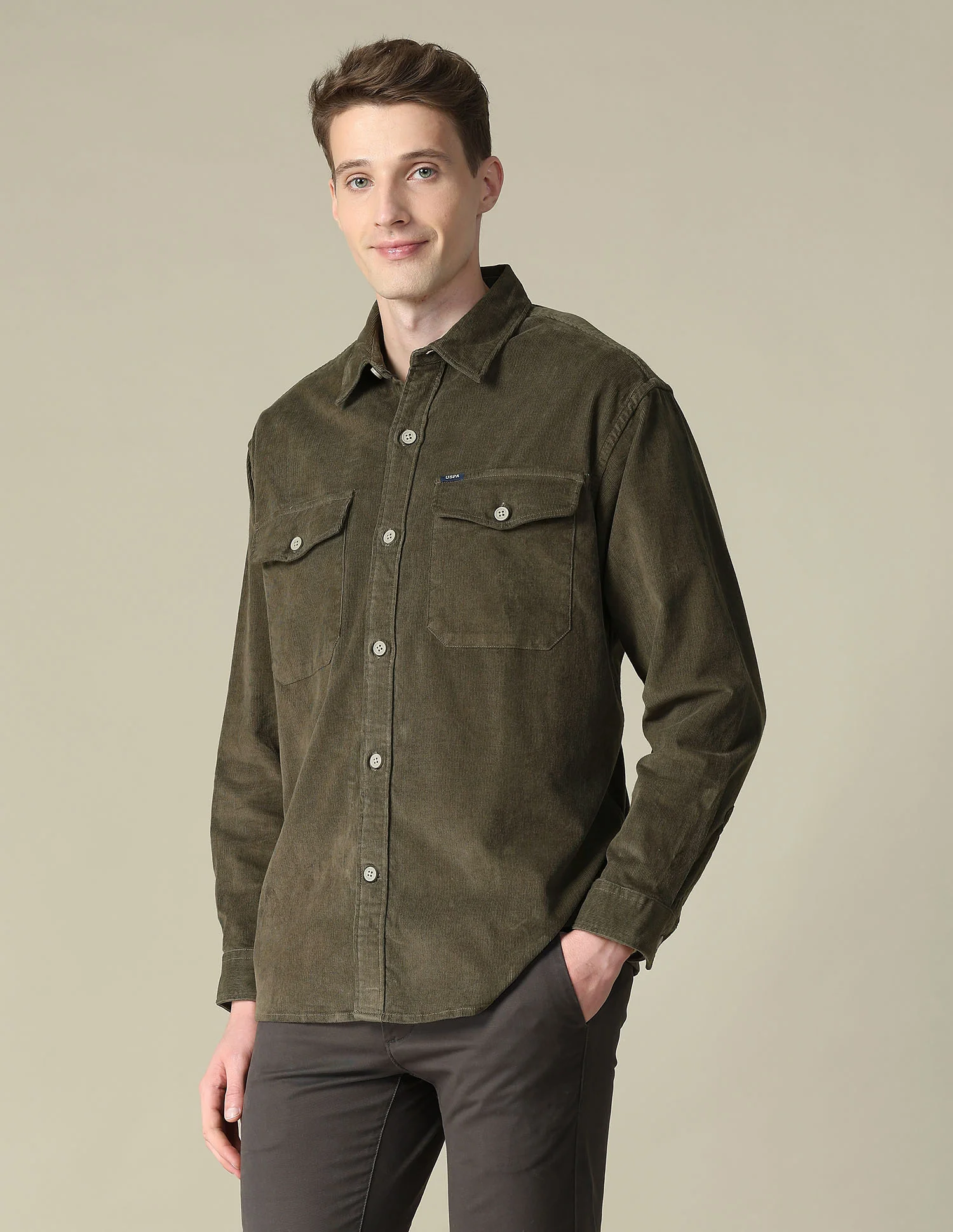 Corduroy Regular Fit Shacket - Image 4