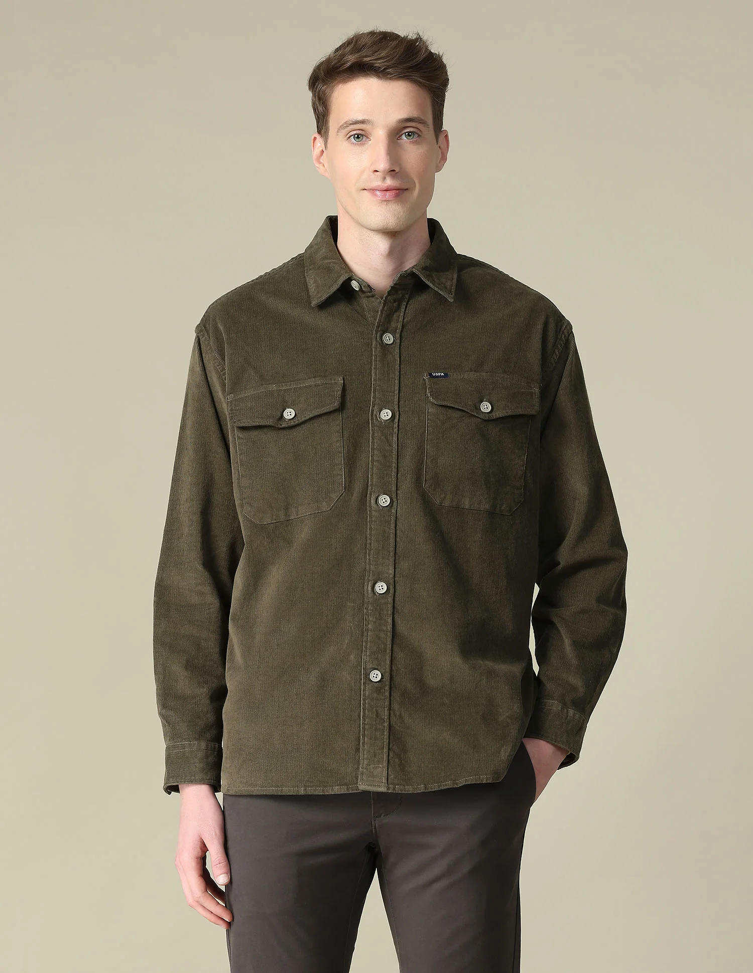 Corduroy Regular Fit Shacket - Image 6