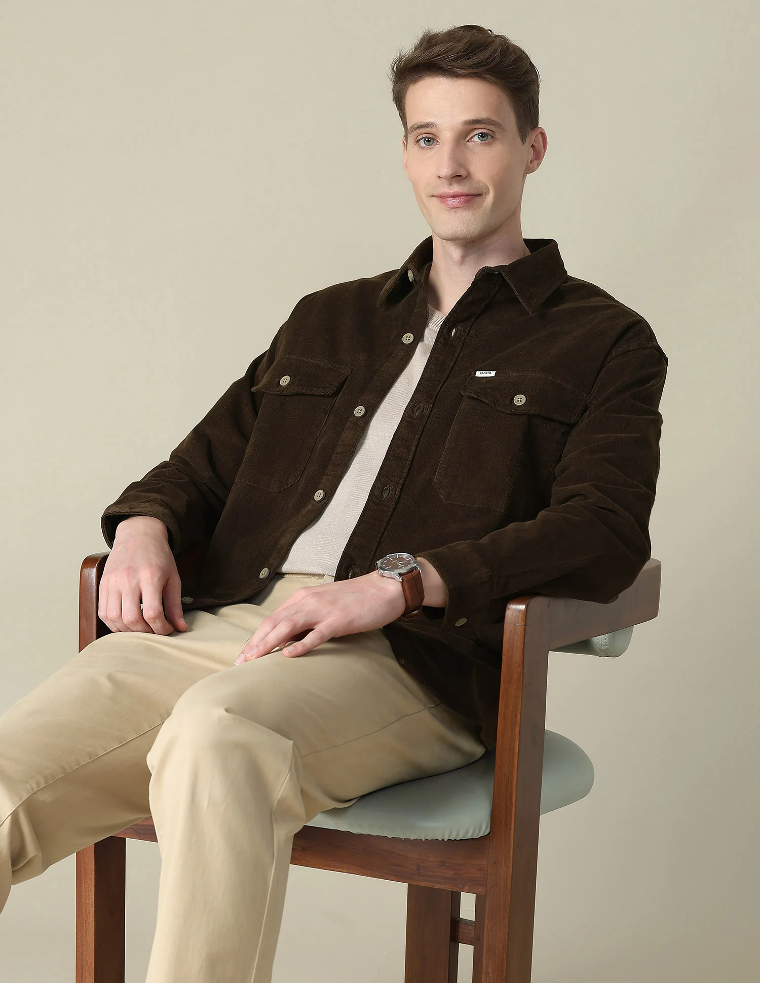 Corduroy Regular Fit Shacket - Image 2