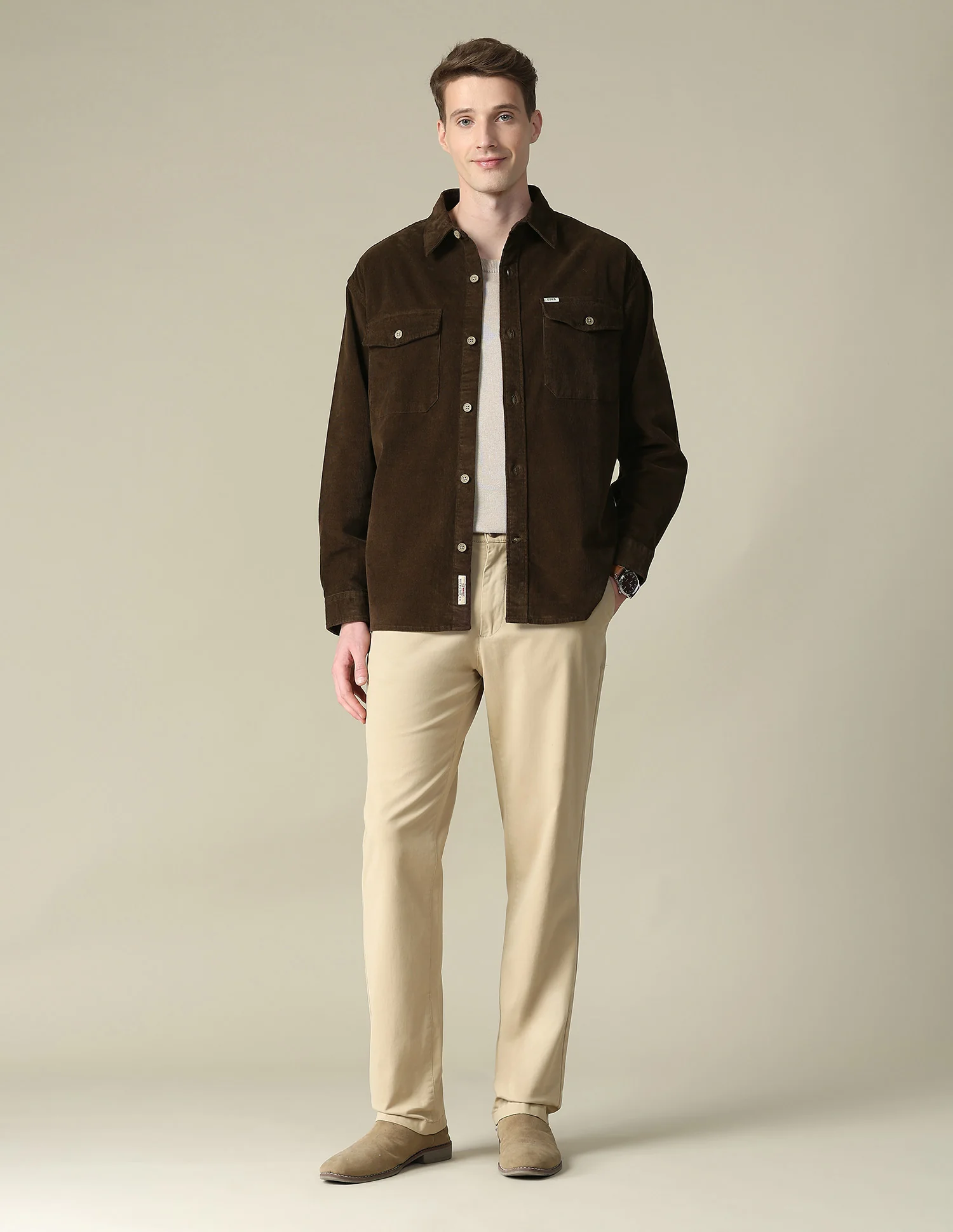 Corduroy Regular Fit Shacket - Image 4