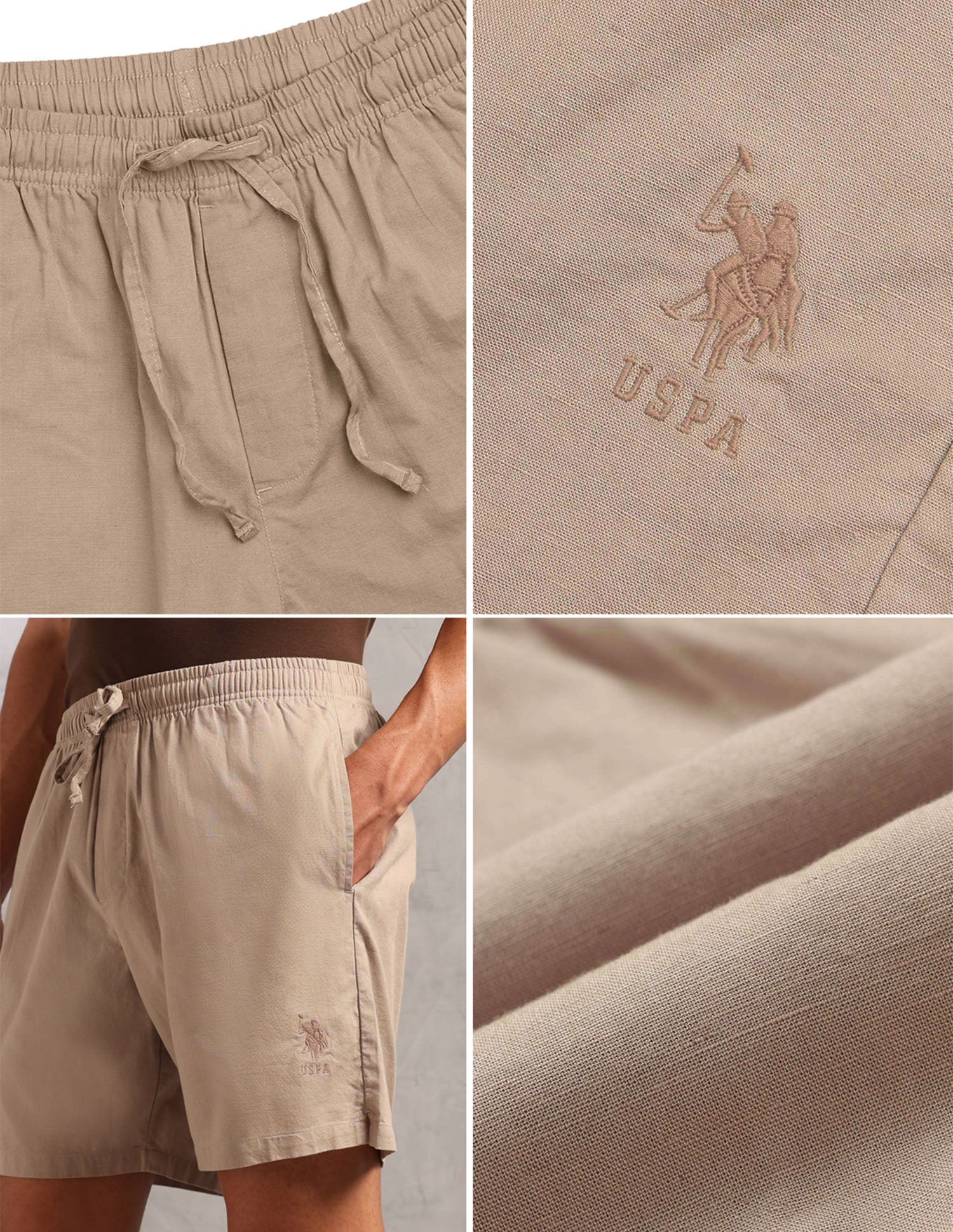 Cotton Linen PS001 Lounge Shorts - Pack Of 1 - Image 9