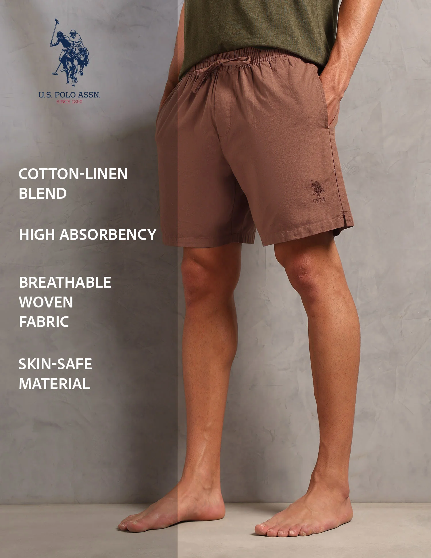 Cotton Linen PS001 Lounge Shorts - Pack Of 1 - Image 9