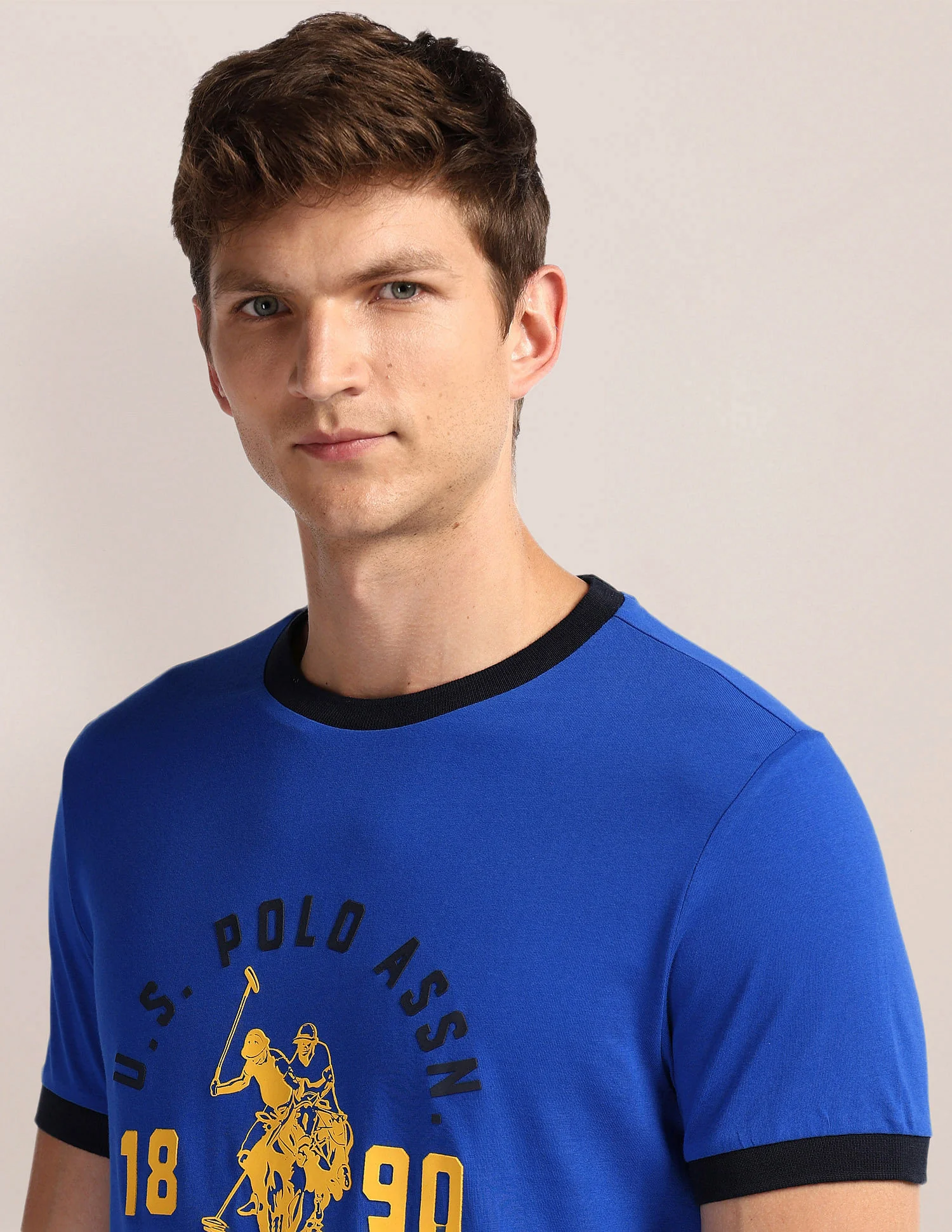 Crew Neck Brand Print T-Shirt - Image 7