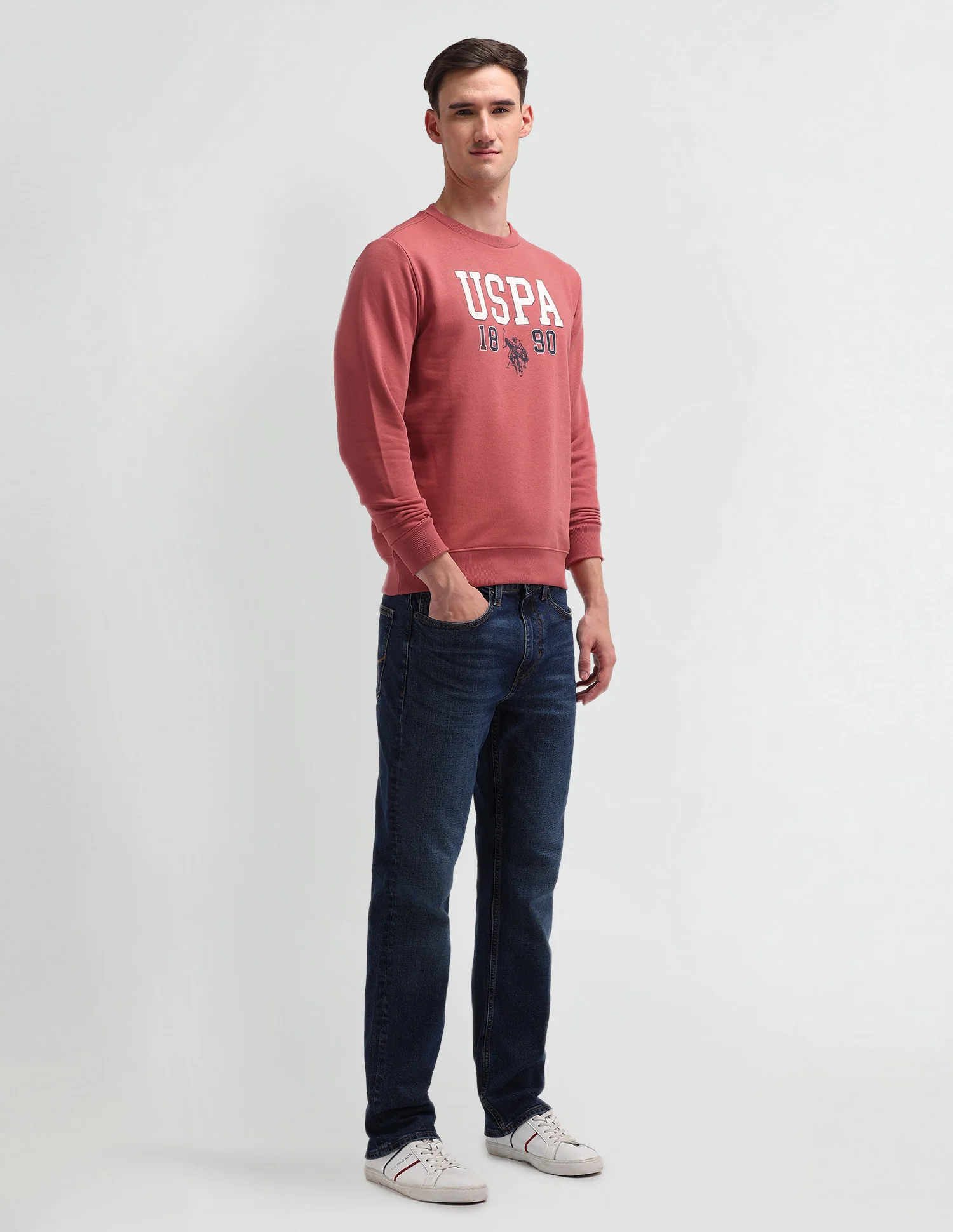 Crew Neck Brand Printed Sweatshirt - Image 3